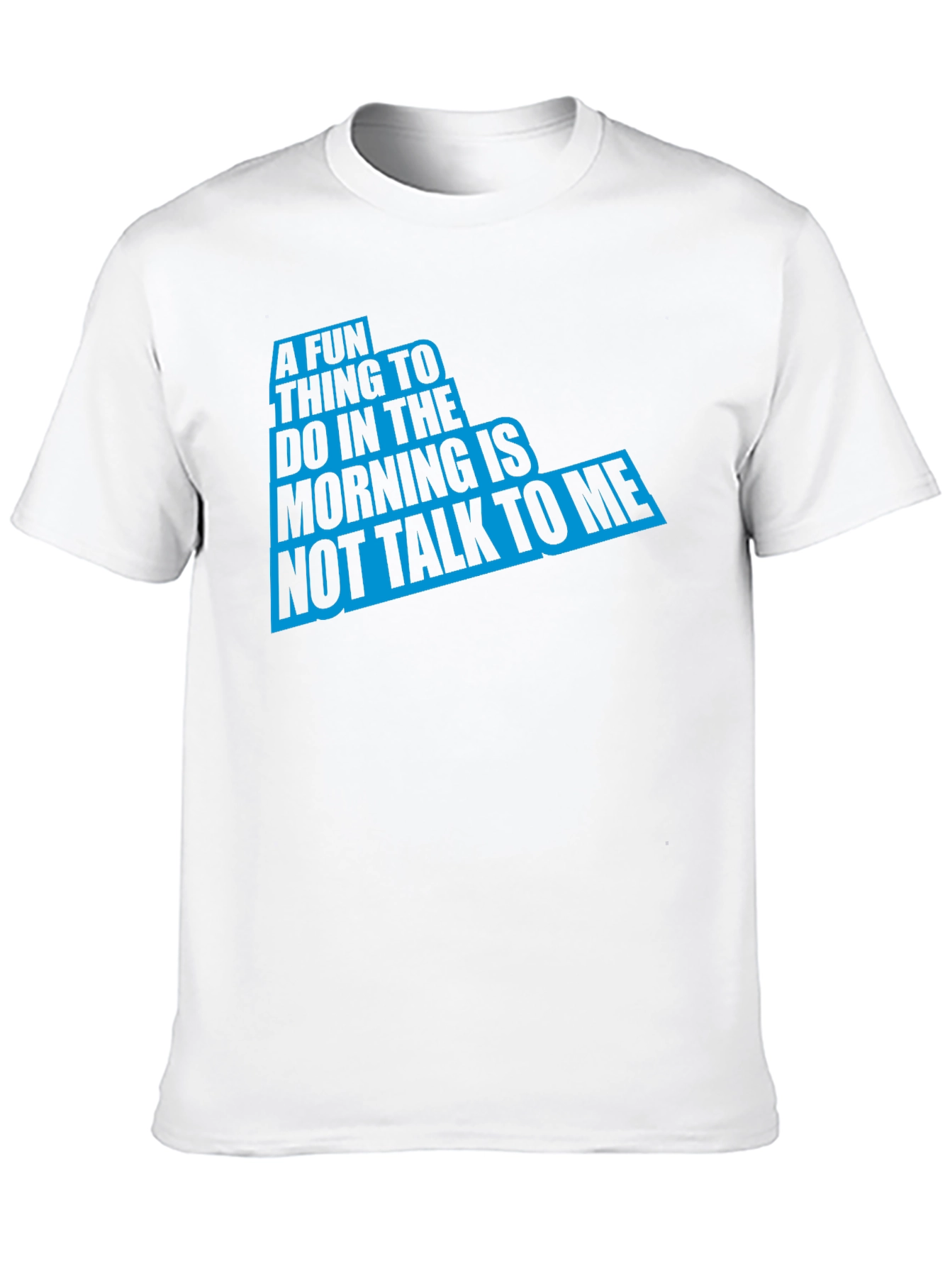 Black Funny Graphic Tee: 'A Fun Thing To Do In The Morning' Black T-Shirt view 10