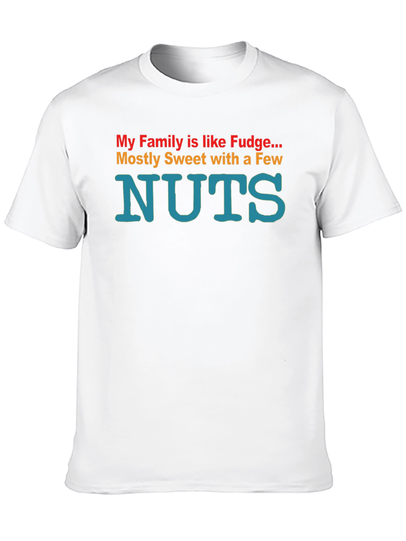Black Funny "Family Like Fudge" Graphic Tee view 10