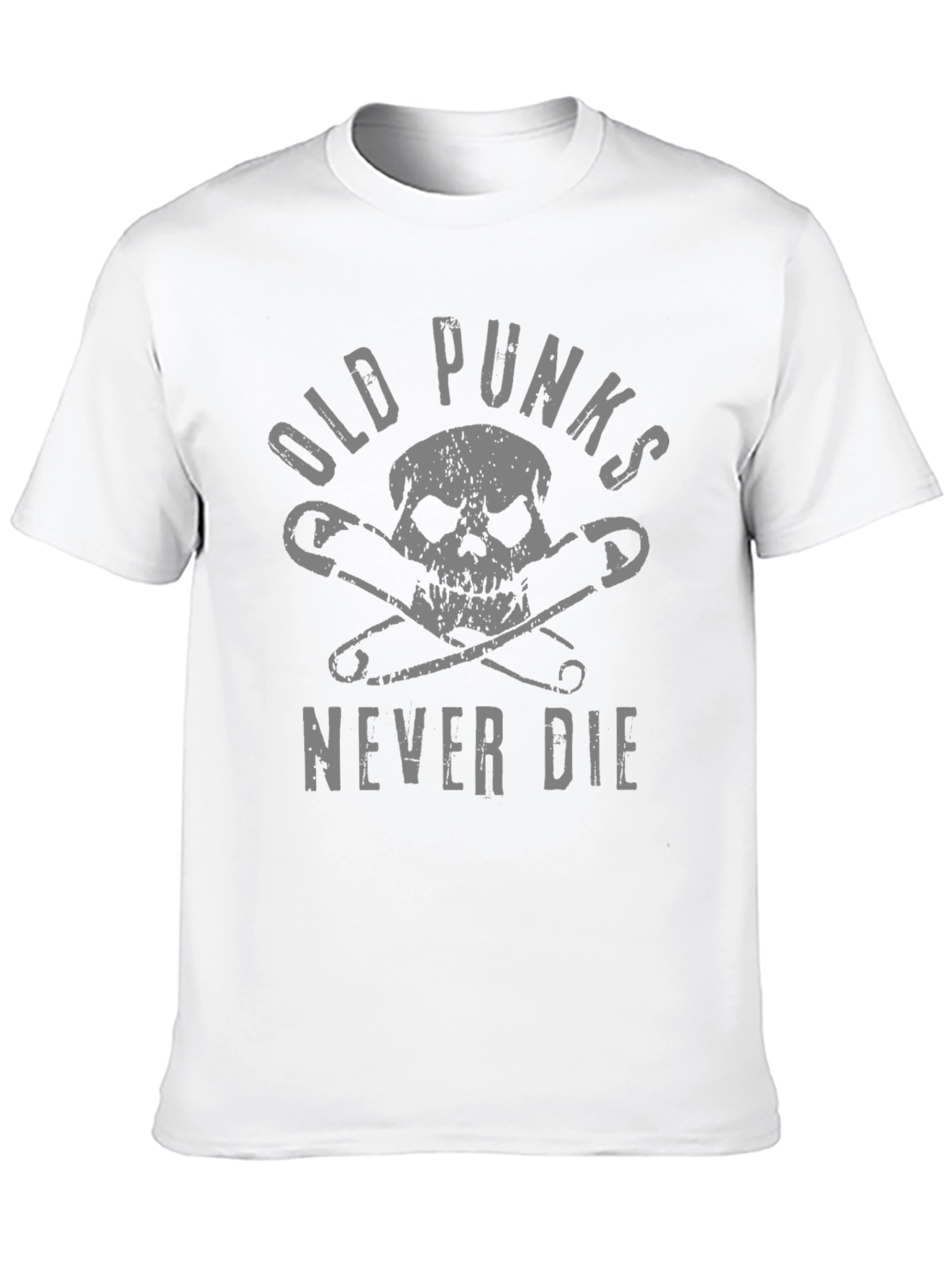 Black Old Punks Never Die Graphic T-Shirt - Punk Rock Apparel view 10