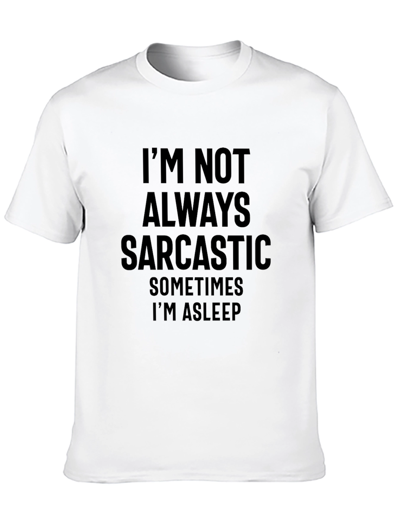 Black Sarcastic Asleep Graphic Tee view 10