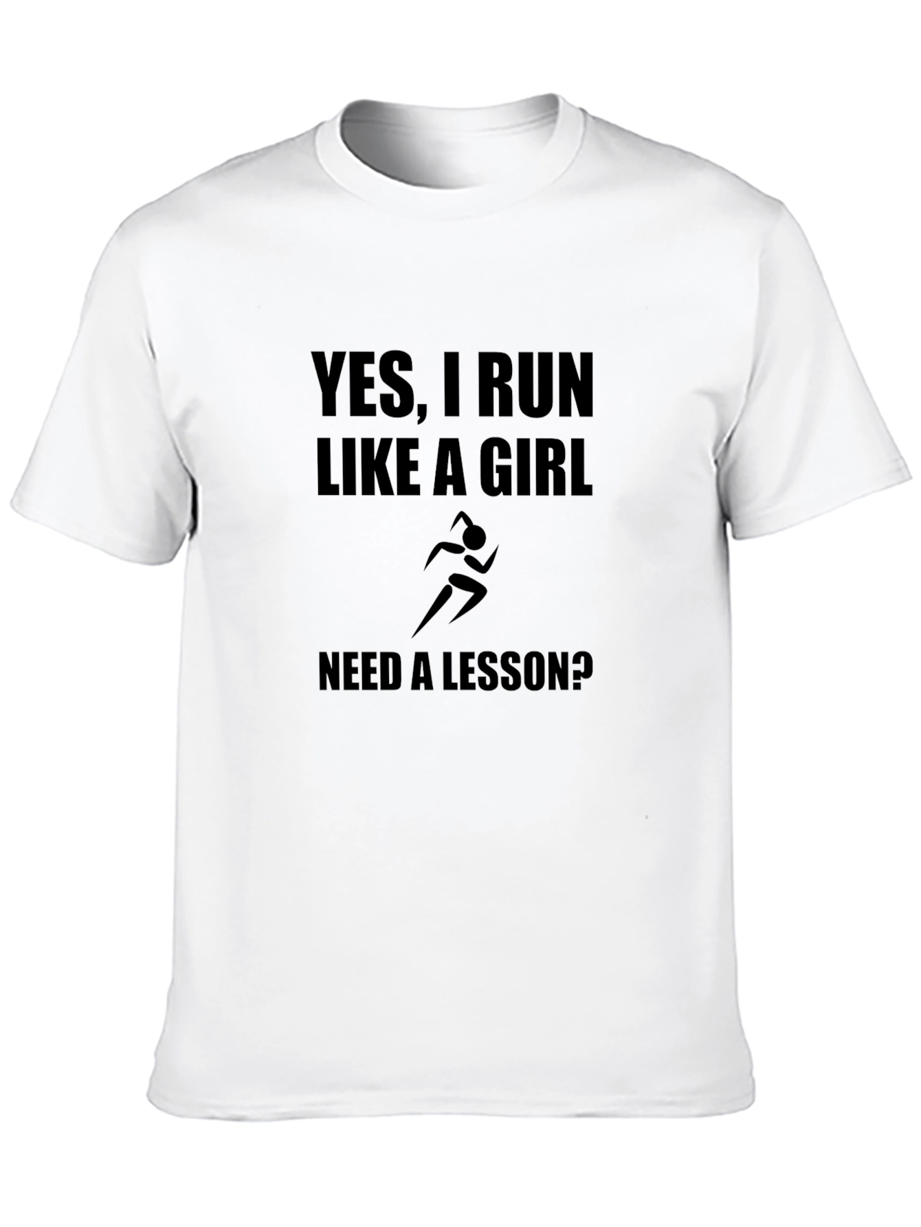Black Yes, I Run Like a Girl T-Shirt view 10