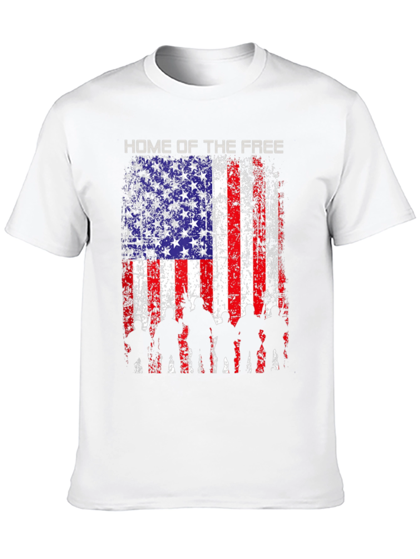 Black Home of the Free American Flag T-Shirt view 10
