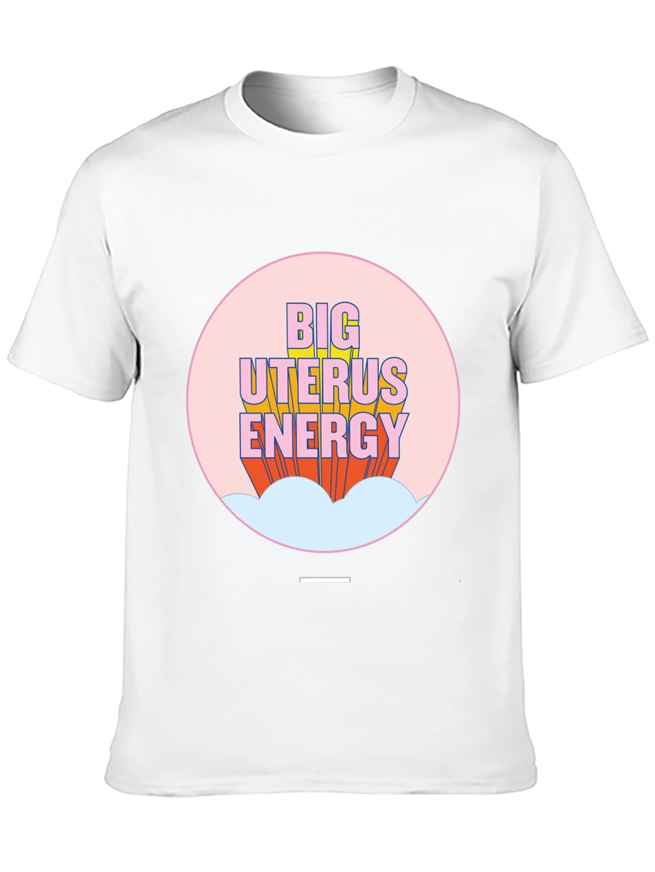 Black Big Uterus Energy Graphic Tee view 10