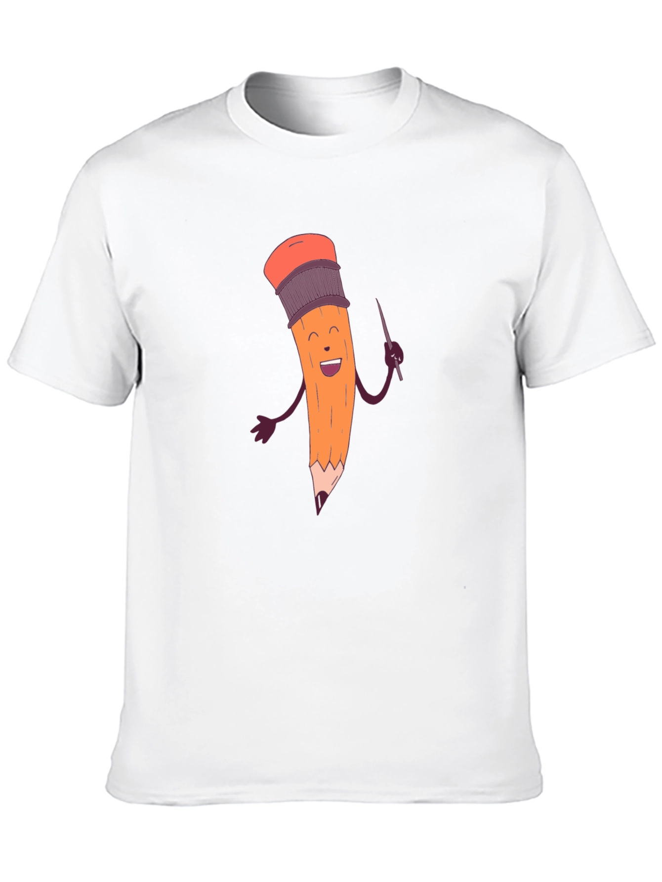 Black Funny Pencil Graphic Black T-Shirt view 10