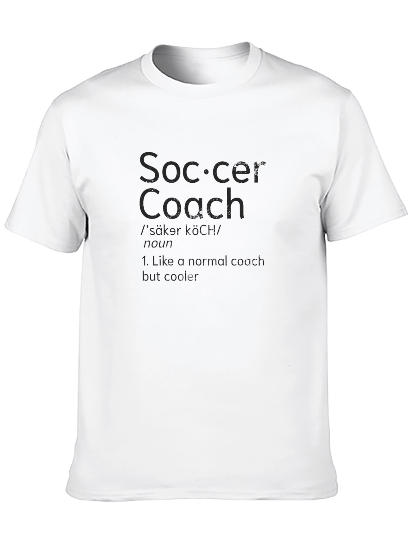 Black Soccer Coach Definition Black T-Shirt view 10