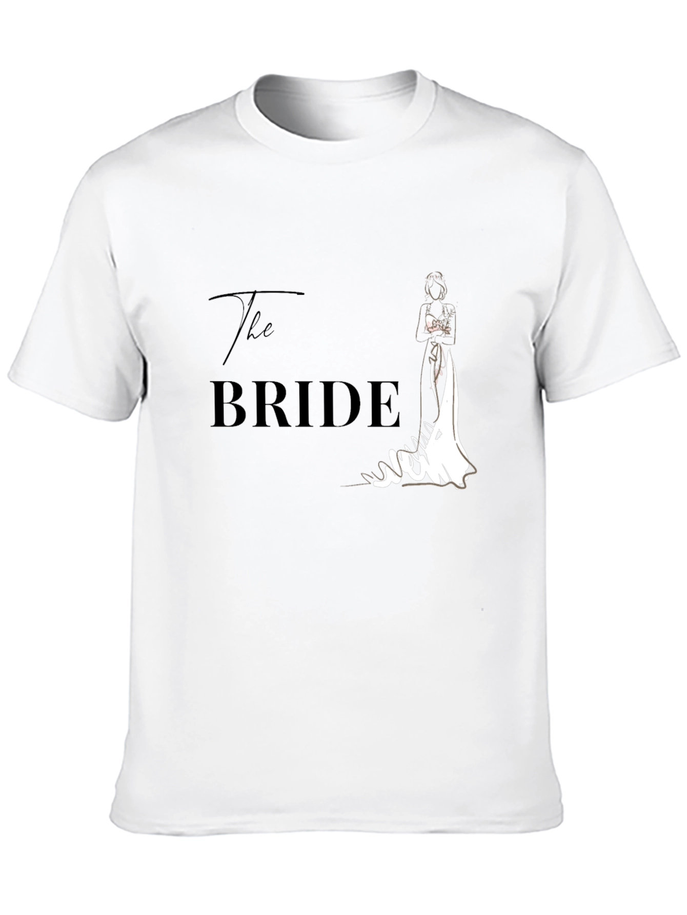 Black The Bride T-Shirt - Wedding Party Apparel view 10