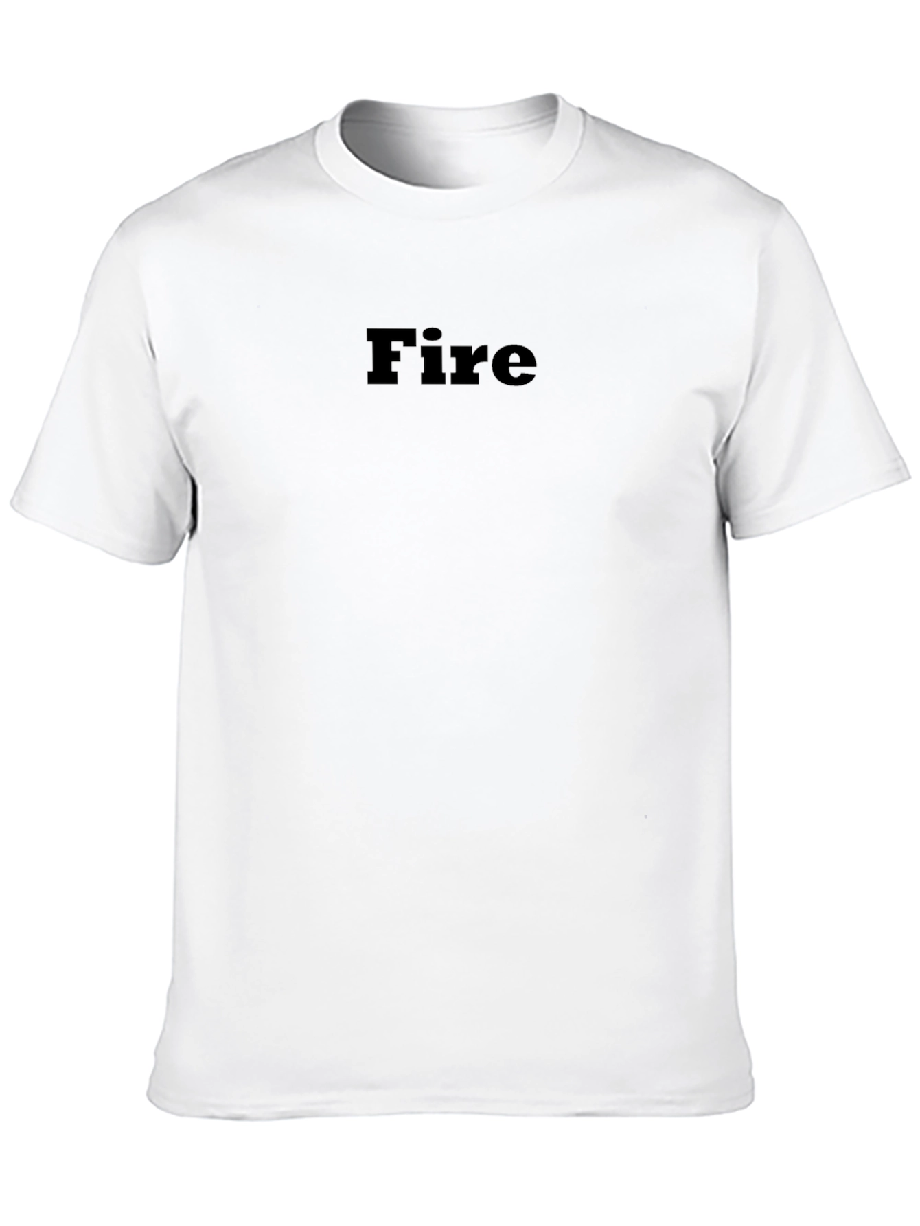 Black Fire Graphic T-Shirt - Black Crew Neck Tee view 10