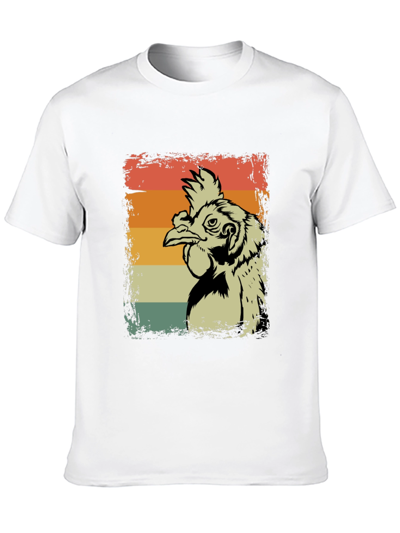 Black Retro Chicken T-Shirt - Vintage Style Graphic Tee view 10