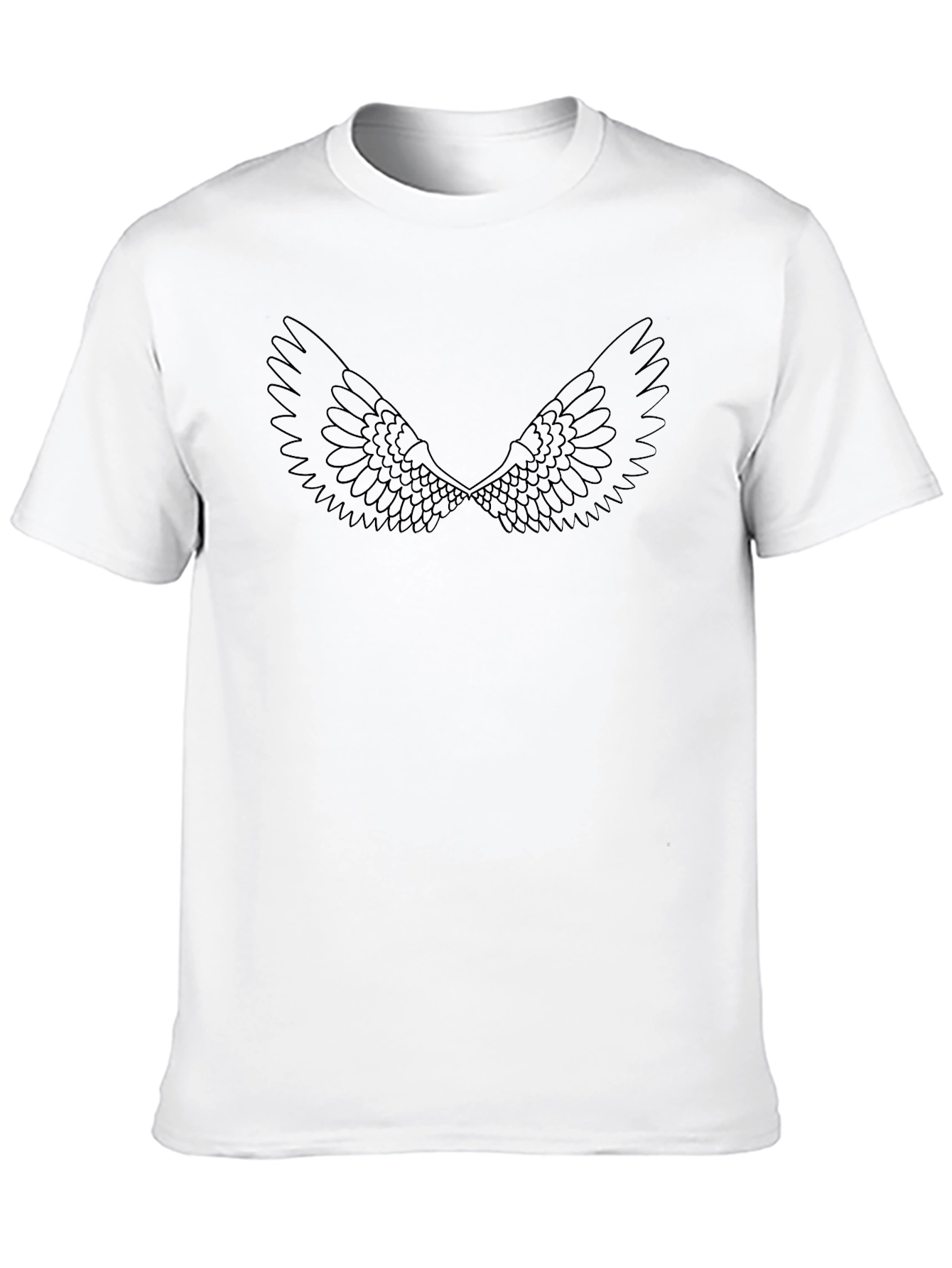 Black Wing Graphic Black T-Shirt for Men view 10