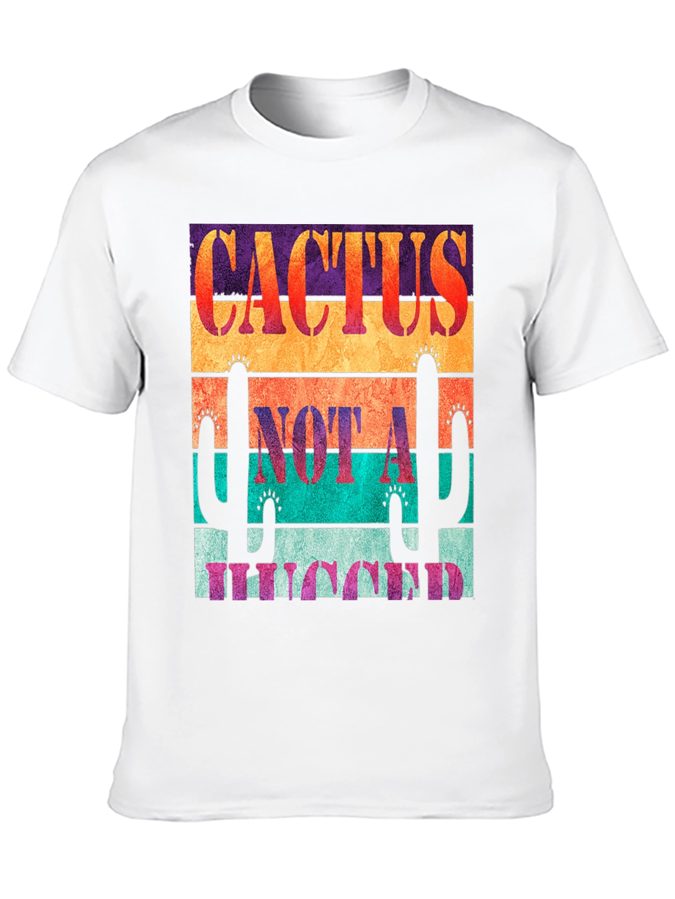 Black Cactus Not A Hugger Graphic Tee view 10