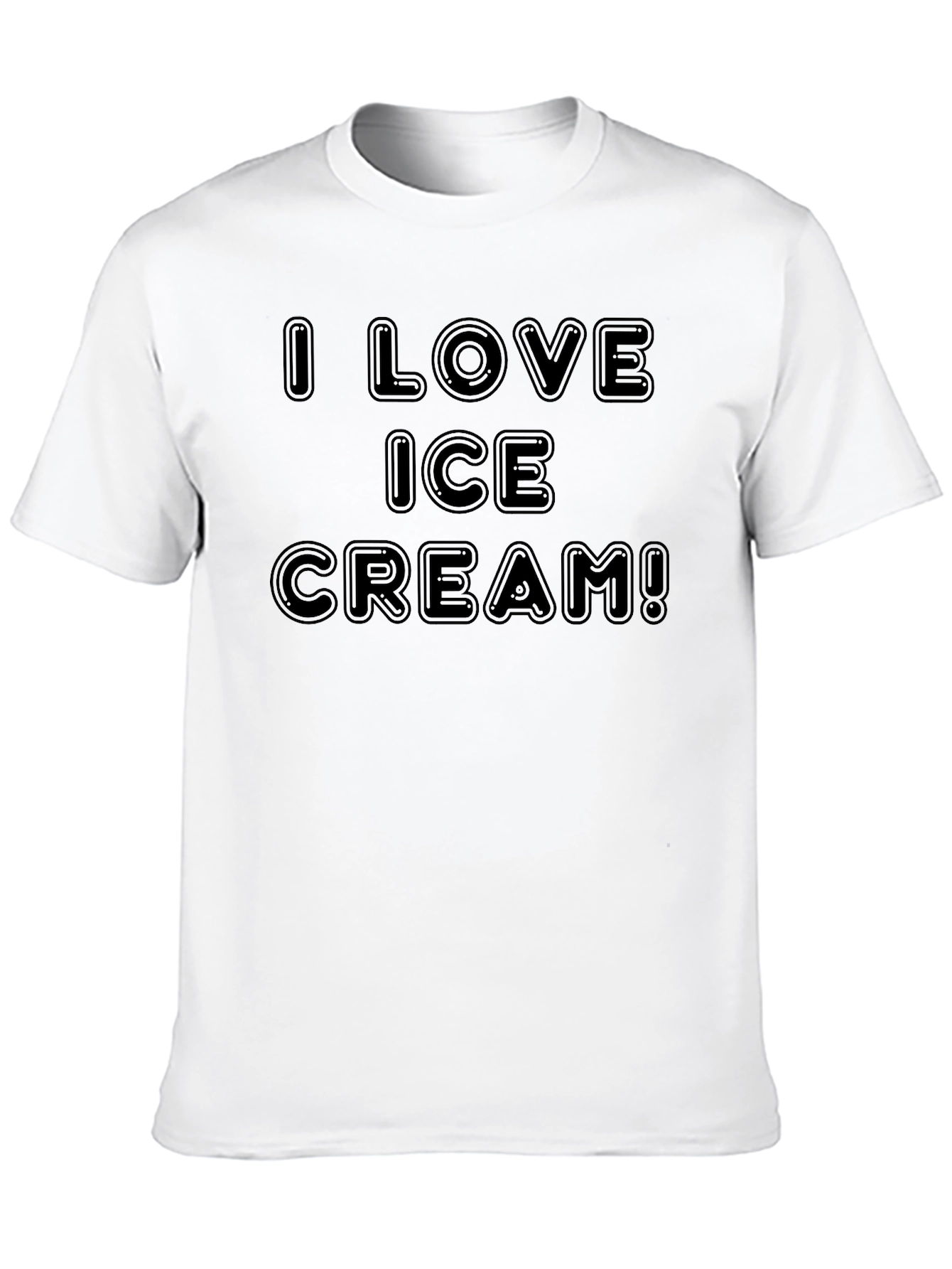 Black I Love Ice Cream Graphic Tee - Black T-Shirt view 10