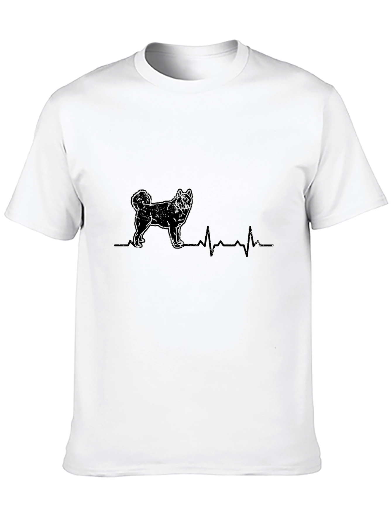 Black Dog Heartbeat T-Shirt - Unisex Graphic Tee view 10