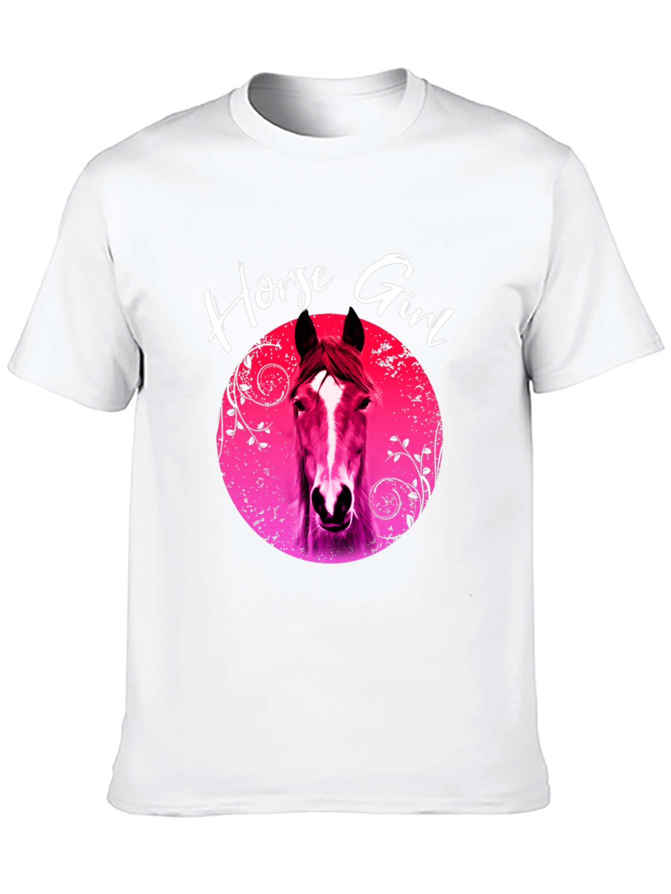 Black Horse Girl Graphic Tee - Black Unisex T-Shirt view 10
