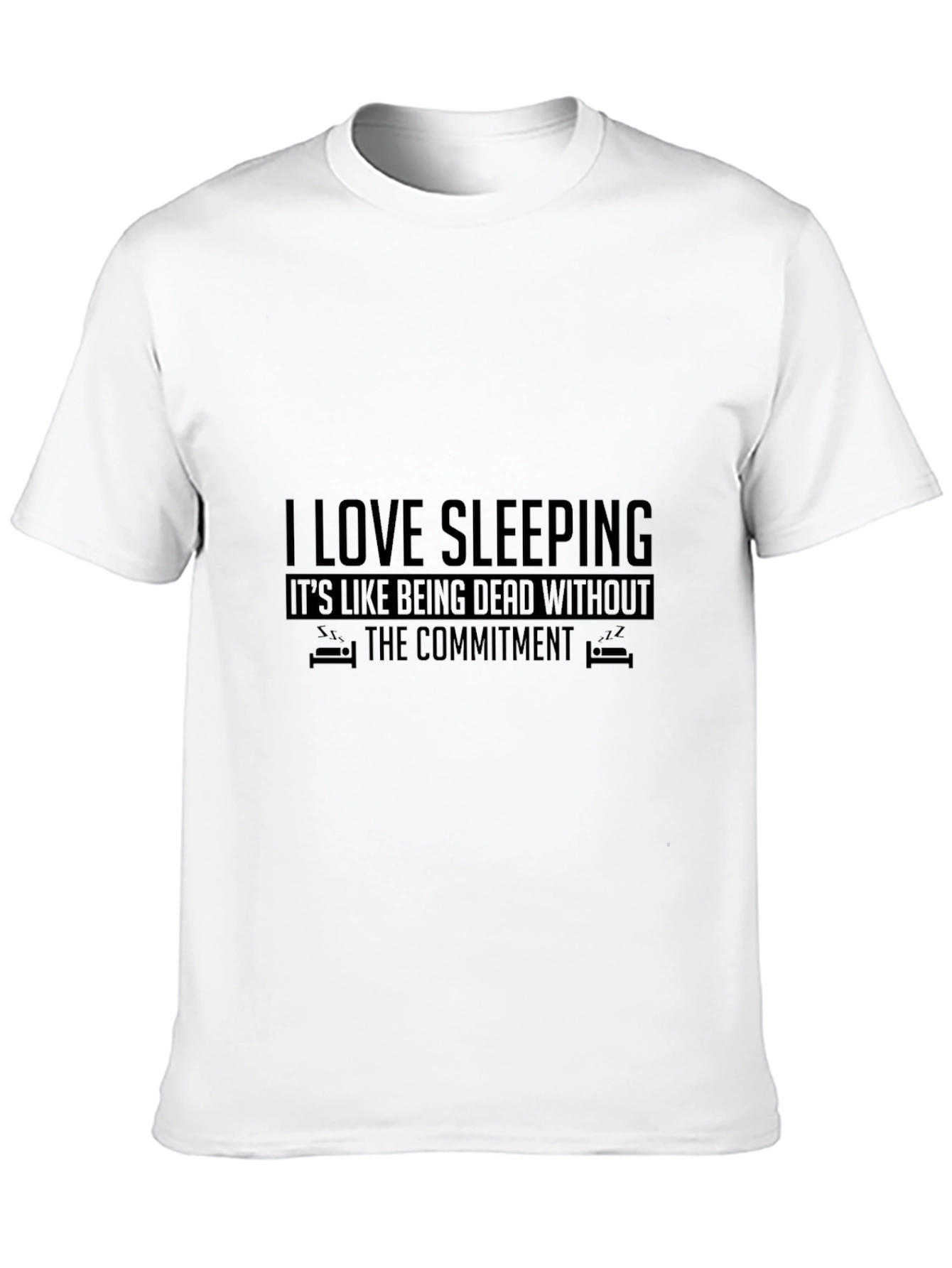 Black I Love Sleeping Graphic Tee - Comfortable & Funny view 10