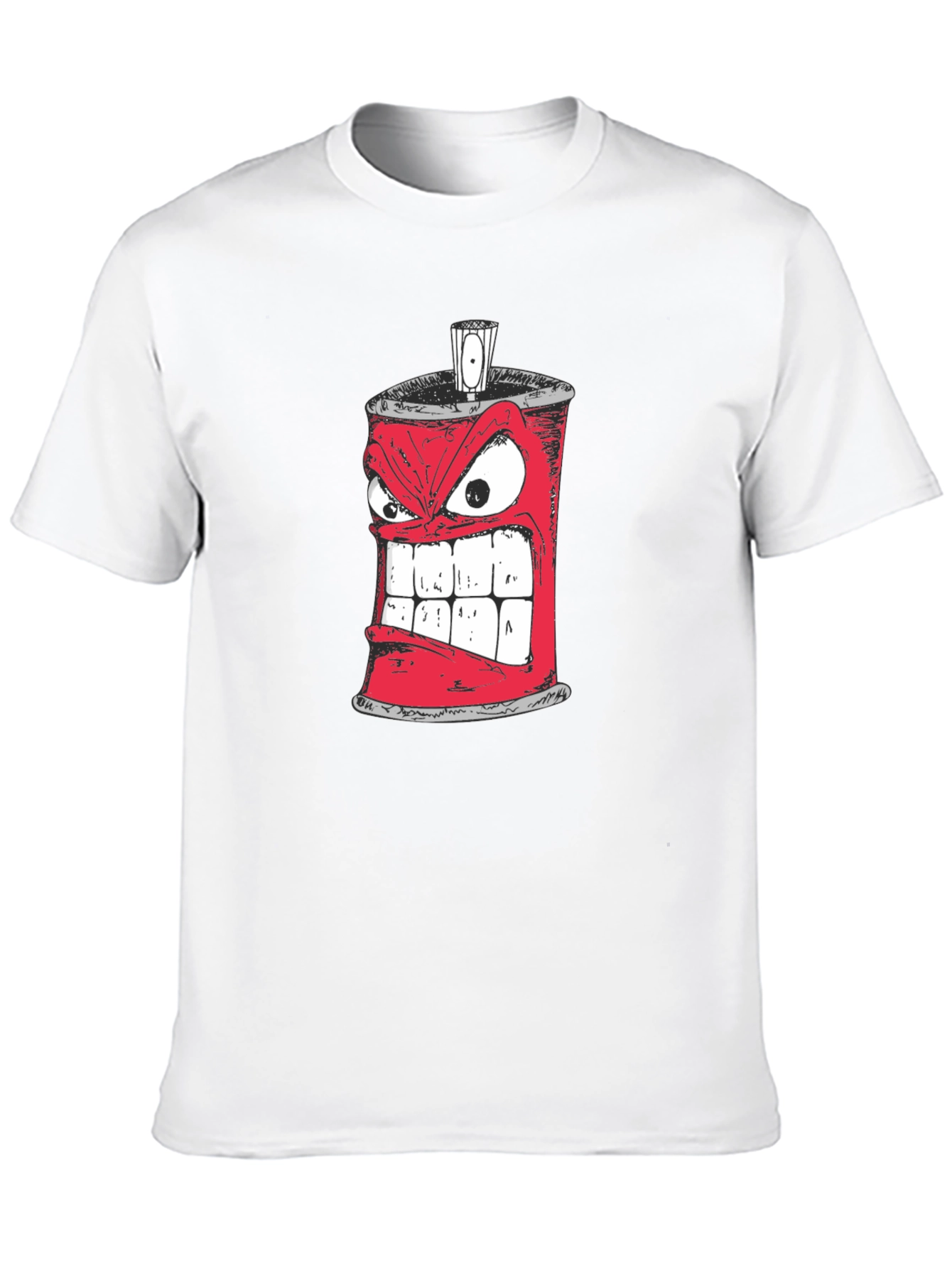 Black Angry Spray Paint Can Graphic Tee view 10