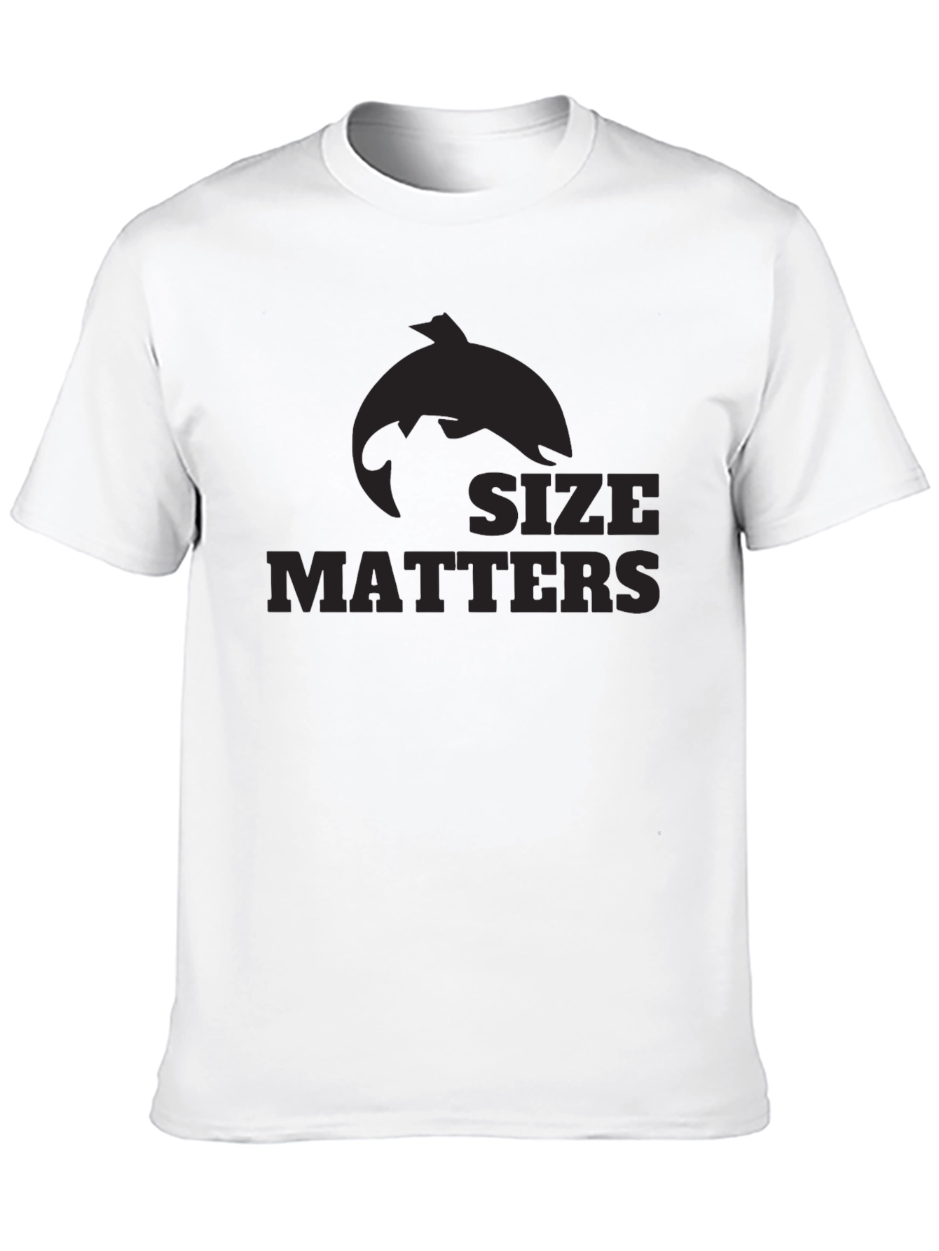 Black Size Matters Funny T-Shirt view 10