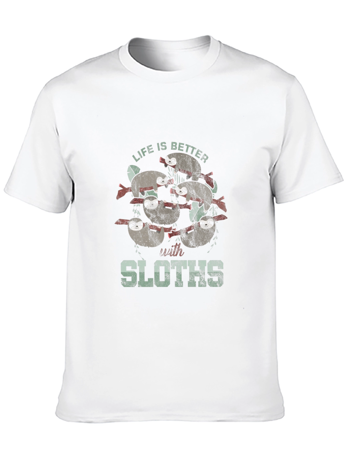 Black Life is Better with Sloths Graphic T-Shirt view 10