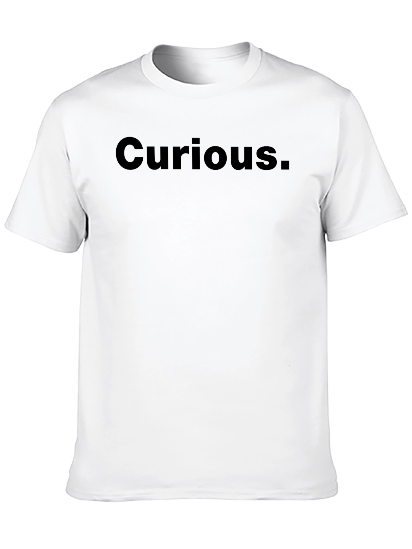Black Curious T-Shirt - Black Casual Tee view 10