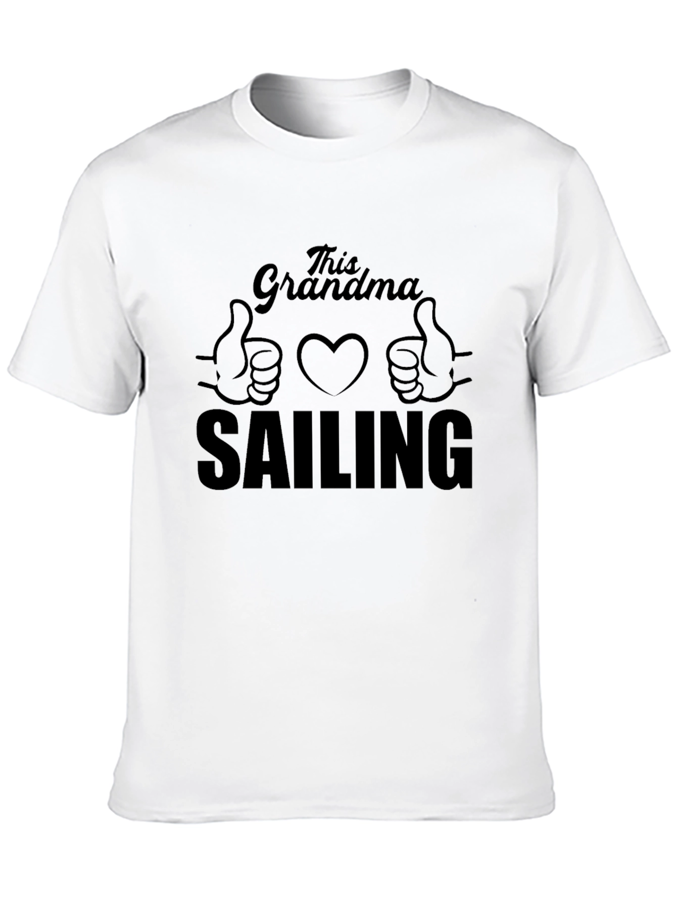 Black This Grandma Sailing T-Shirt - Black, Comfortable Fit view 10