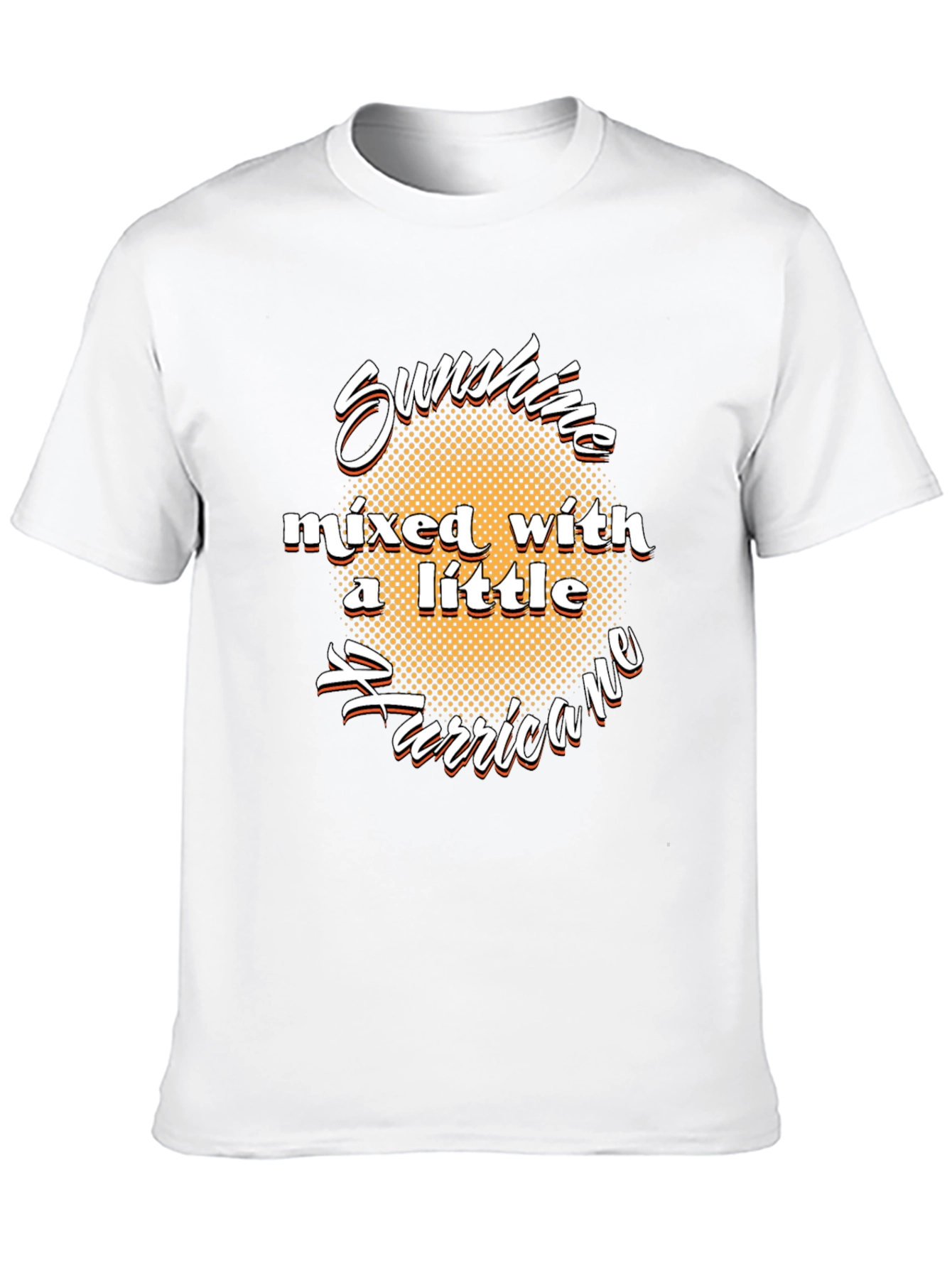 Black Sunshine Hurricane Graphic T-Shirt - Black Cotton Tee view 10