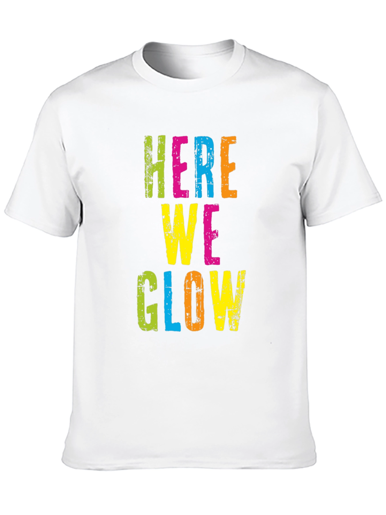 Black Here We Glow Graphic Tee - Party Ready T-Shirt view 10