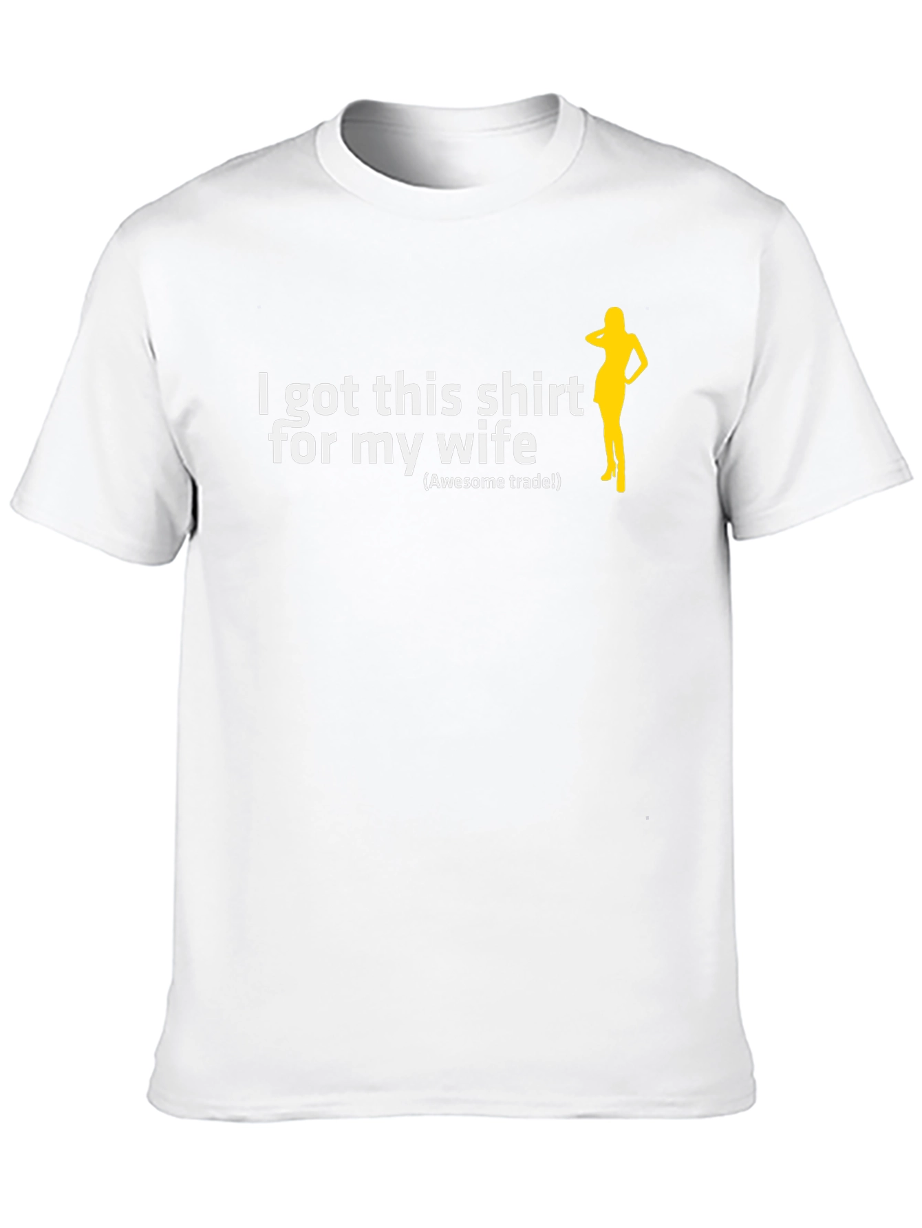 Black Humorous 'I Got This Shirt for My Wife' Graphic Tee view 10
