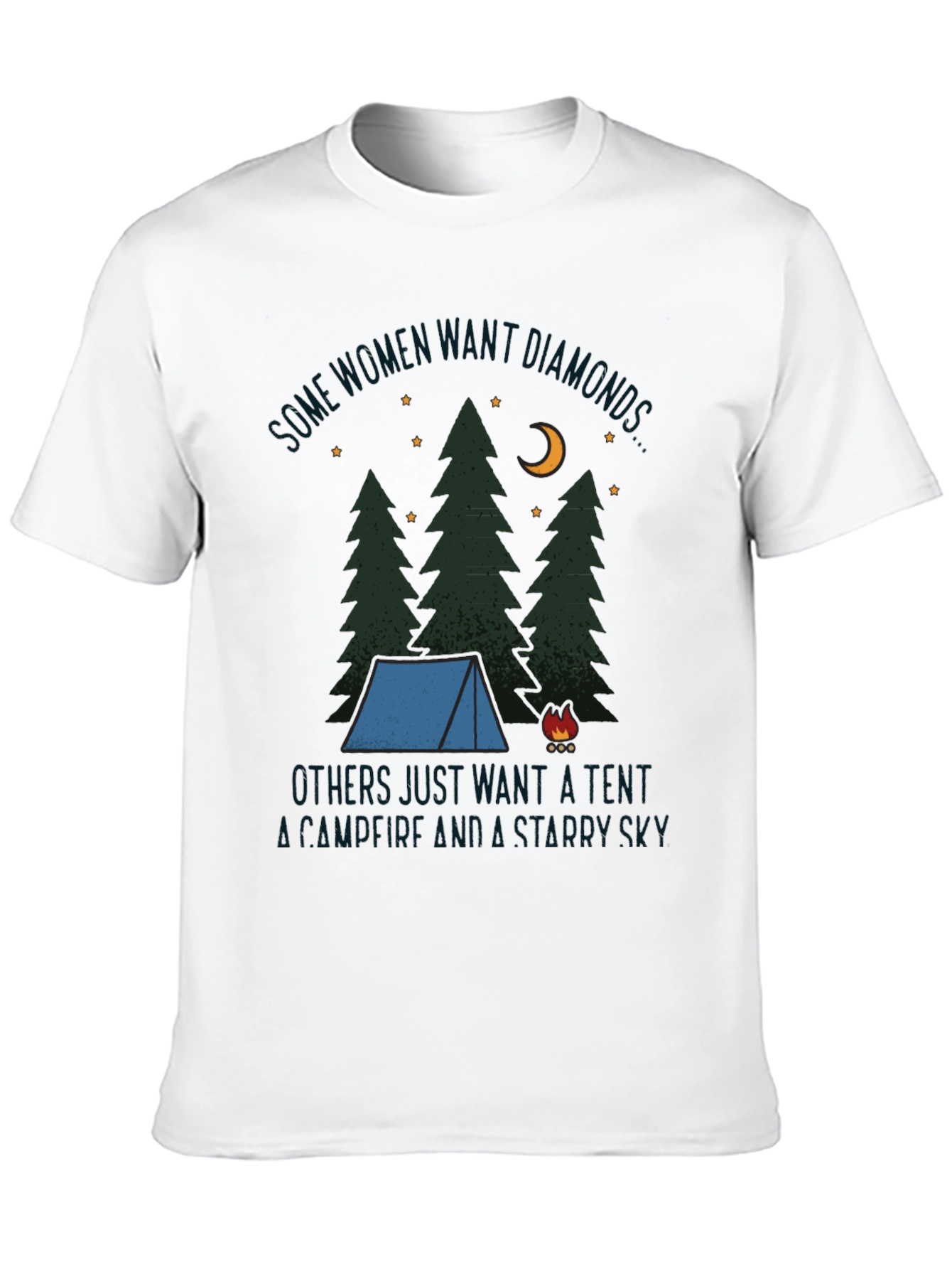 Camping Tent Starry Sky Graphic Tee - 10