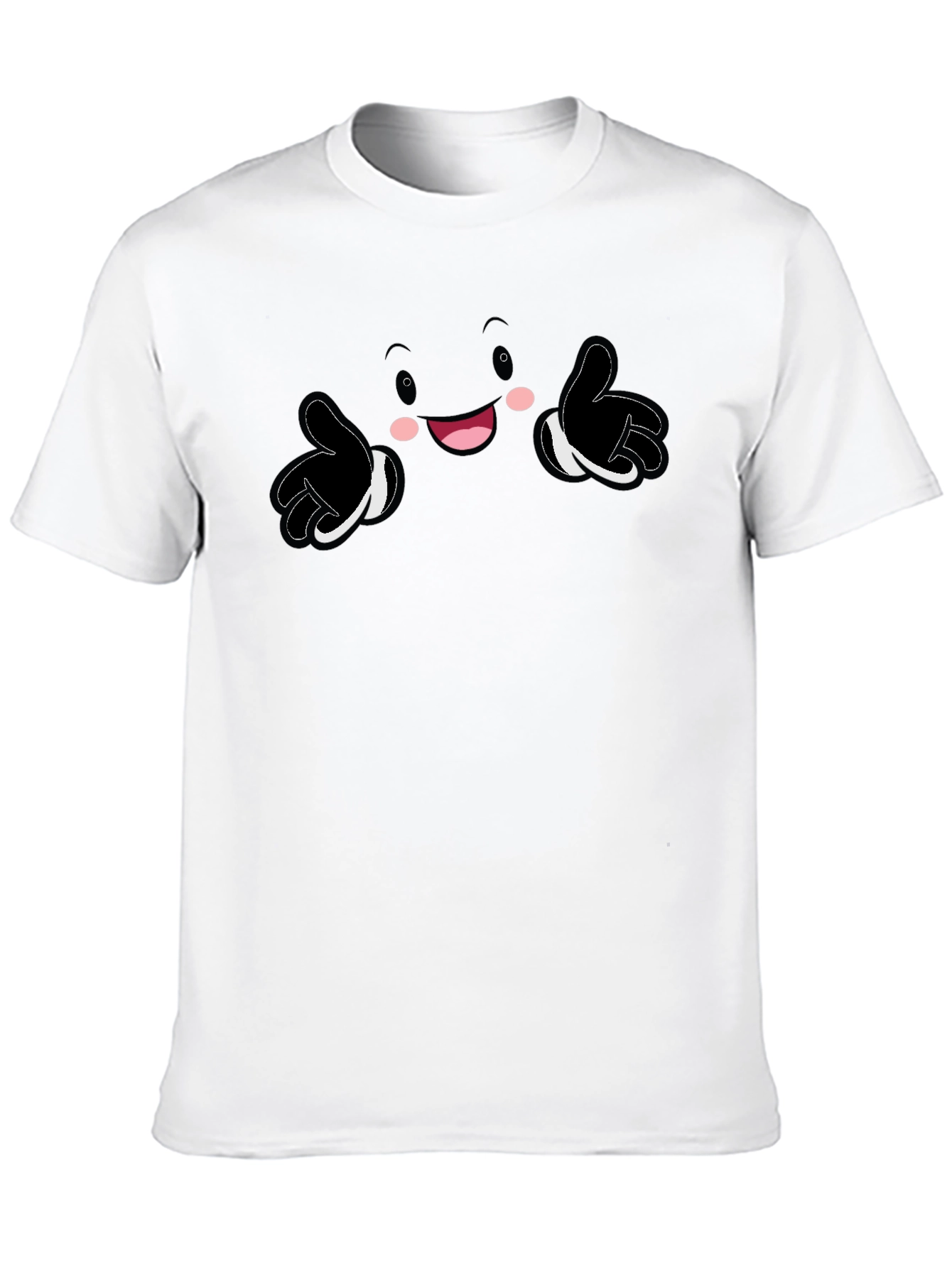 Black Fun Cartoon Character Graphic Print Black T-Shirt view 10
