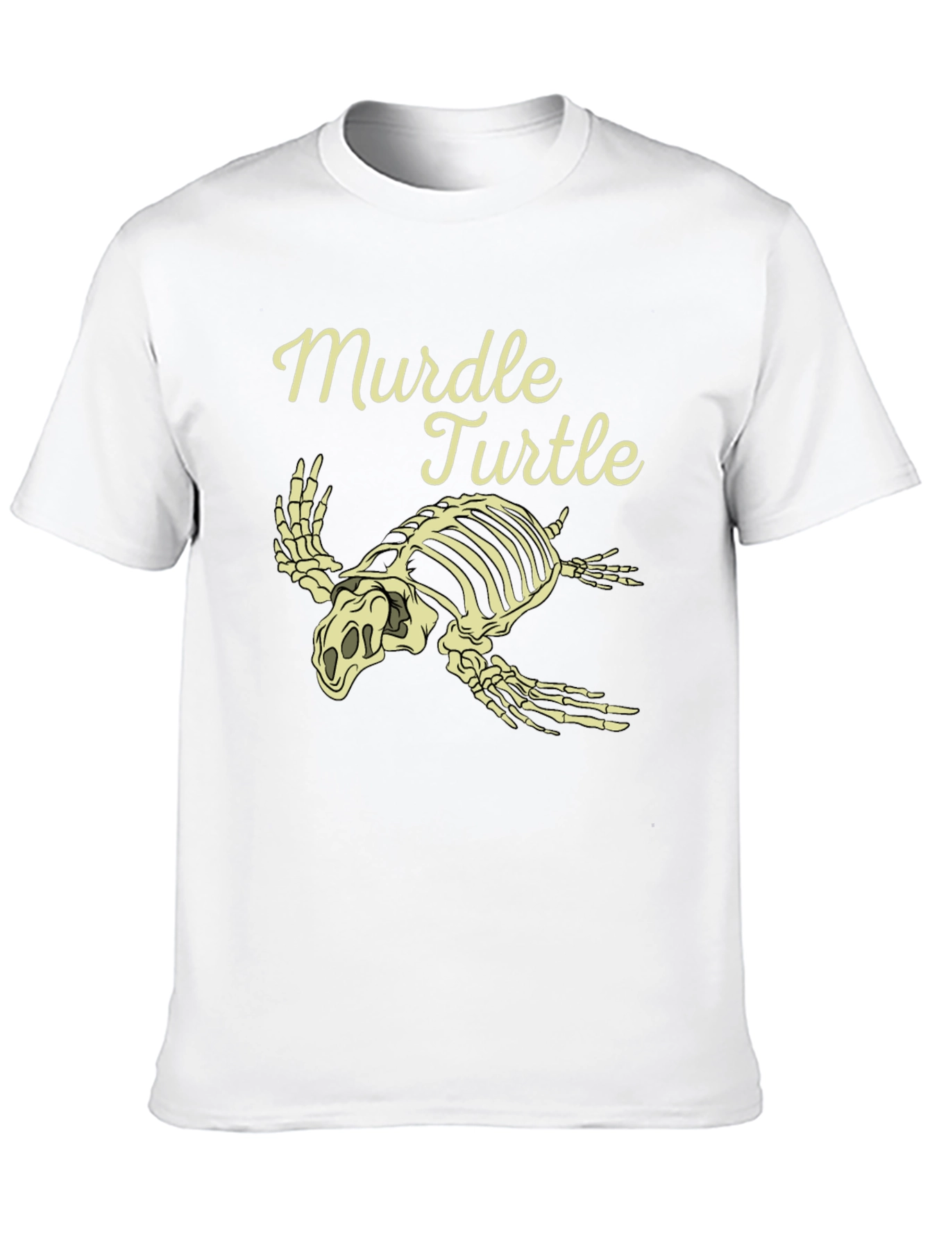 Black Murdel Turtle Skeleton Graphic Tee view 10