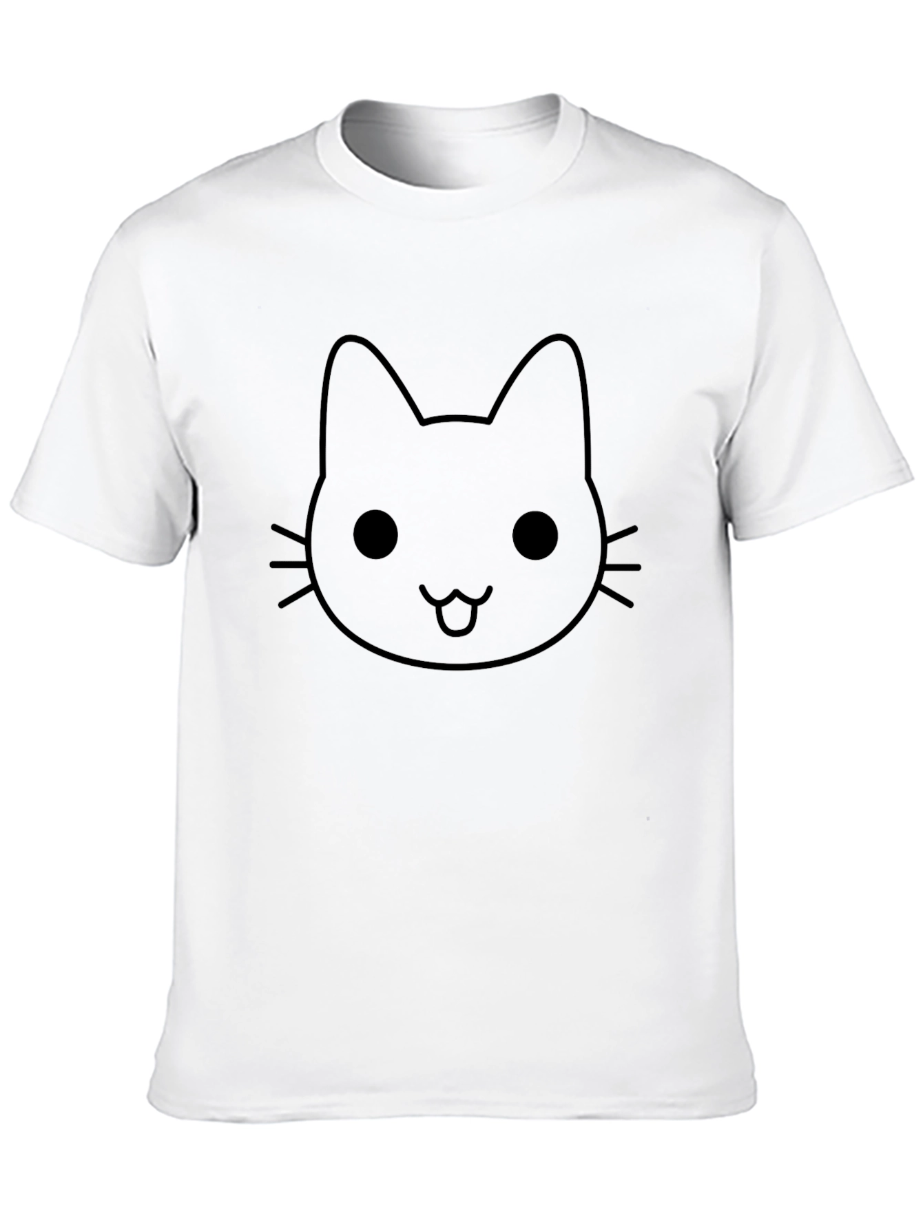 Black Cute Cat Graphic Tee - Soft Cotton Blend view 10