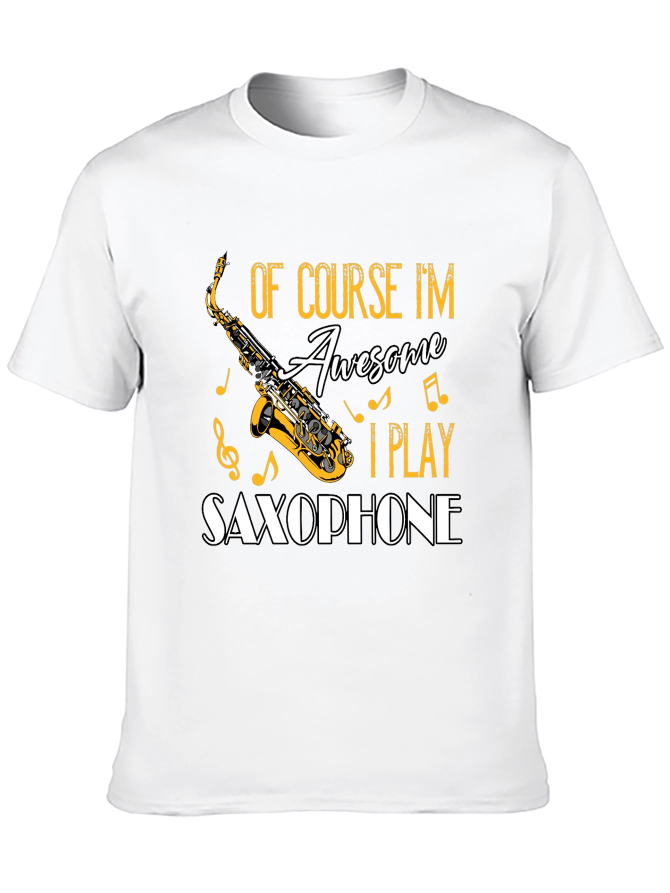Black Saxophone Player Graphic T-Shirt - Awesome Musician Tee view 10