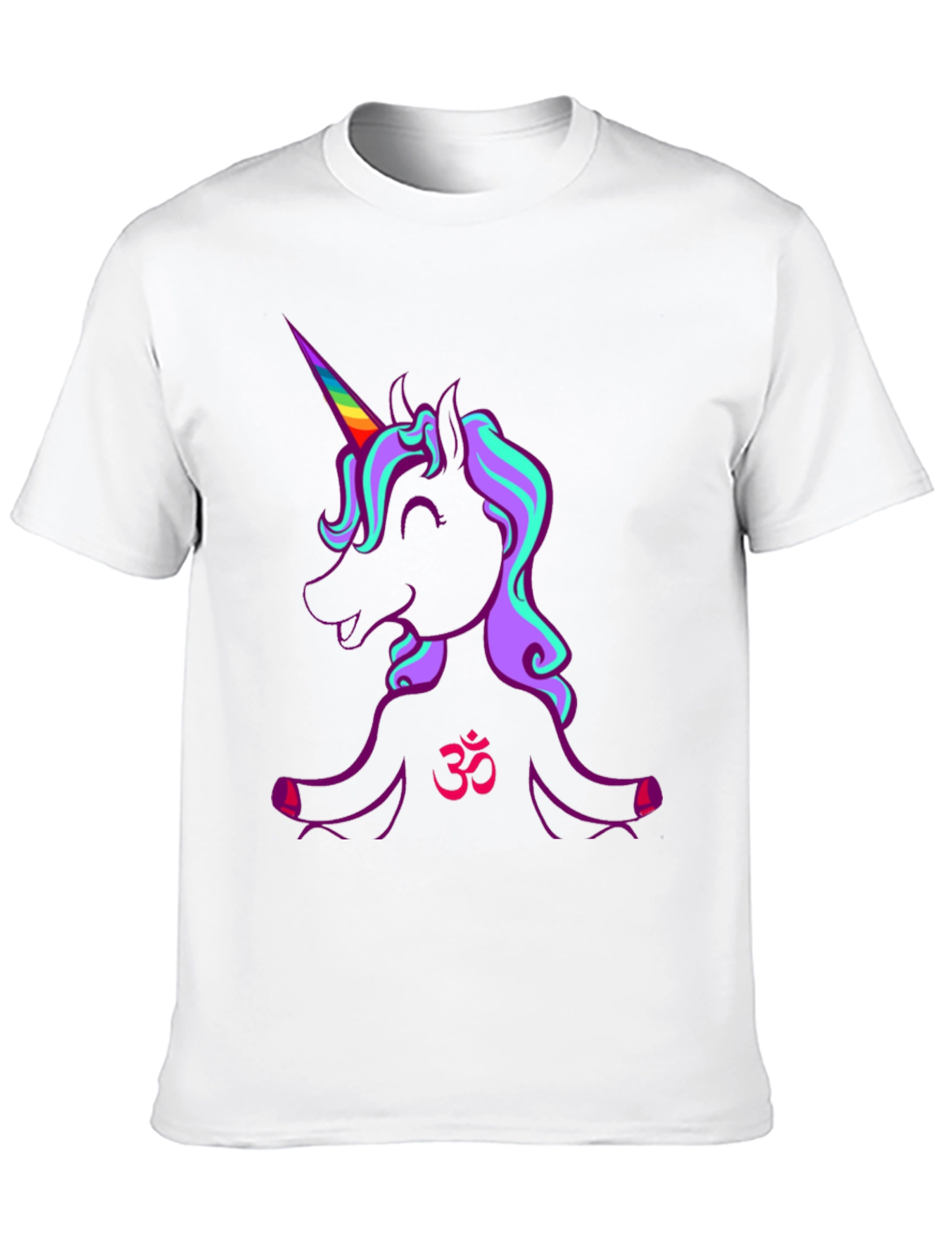 Black Unicorn Om Graphic Tee - Black Cotton Blend view 10