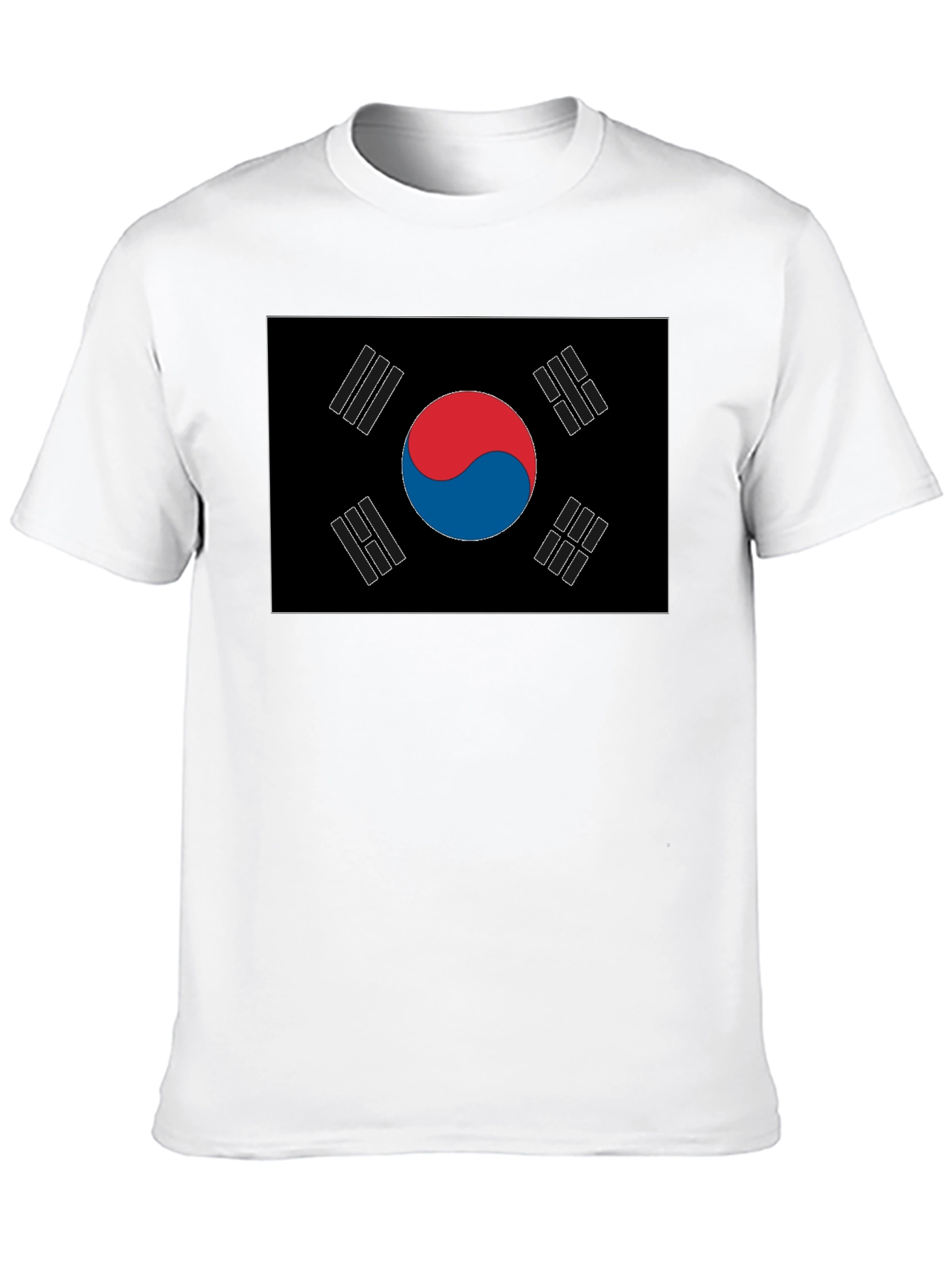 Black South Korea Flag Graphic T-Shirt view 10