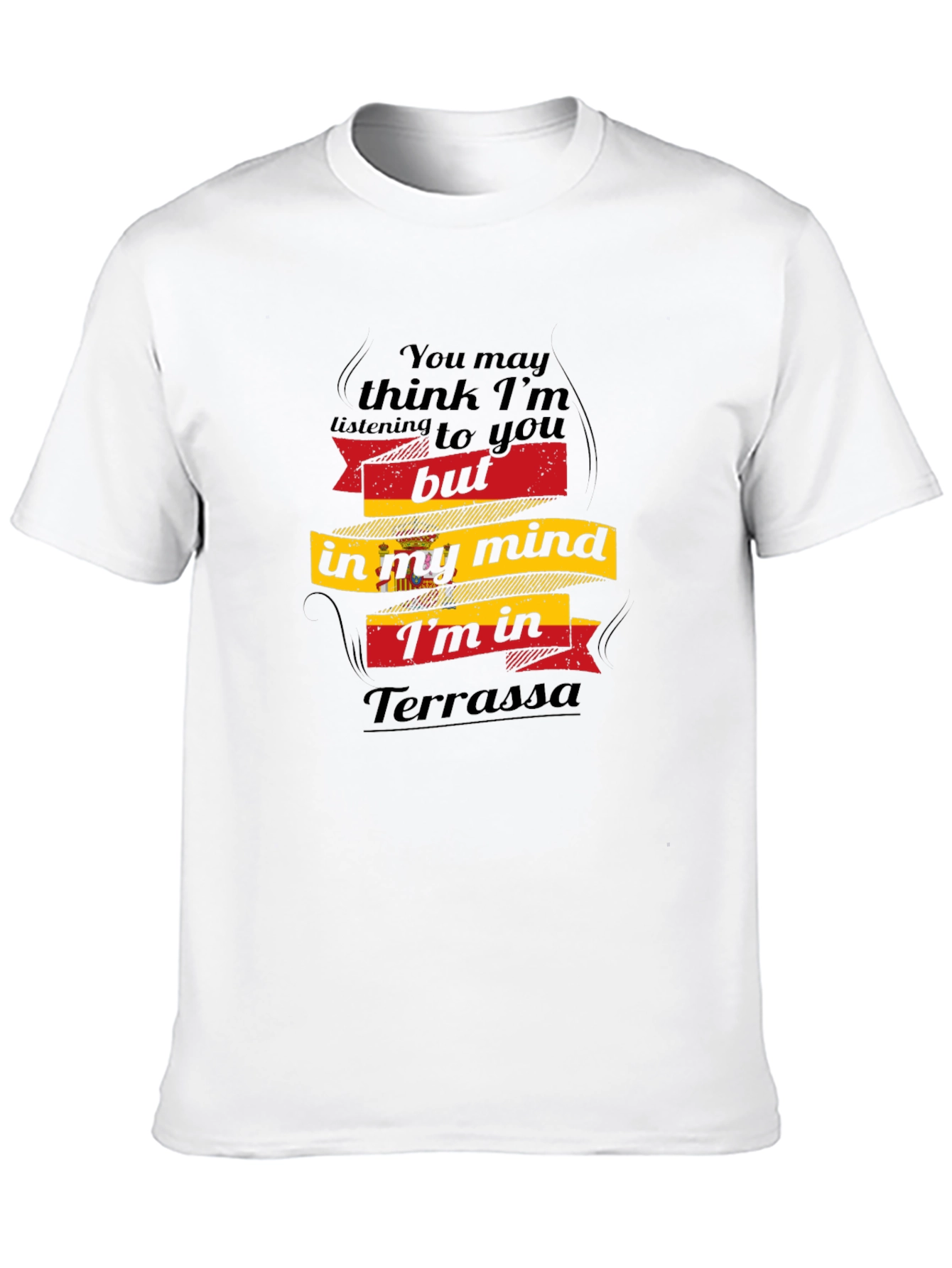 Black Terrassa Mind T-Shirt - Funny Travel Tee view 10