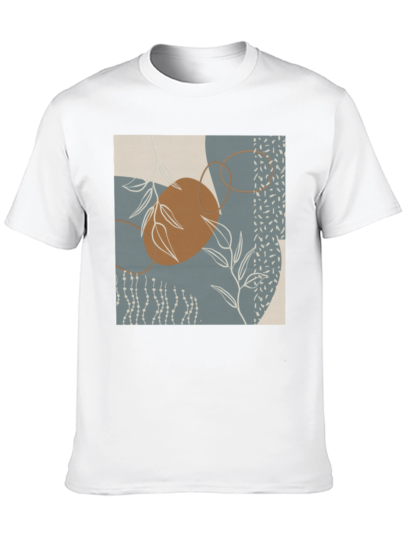 Black Abstract Art Graphic Print T-Shirt view 10