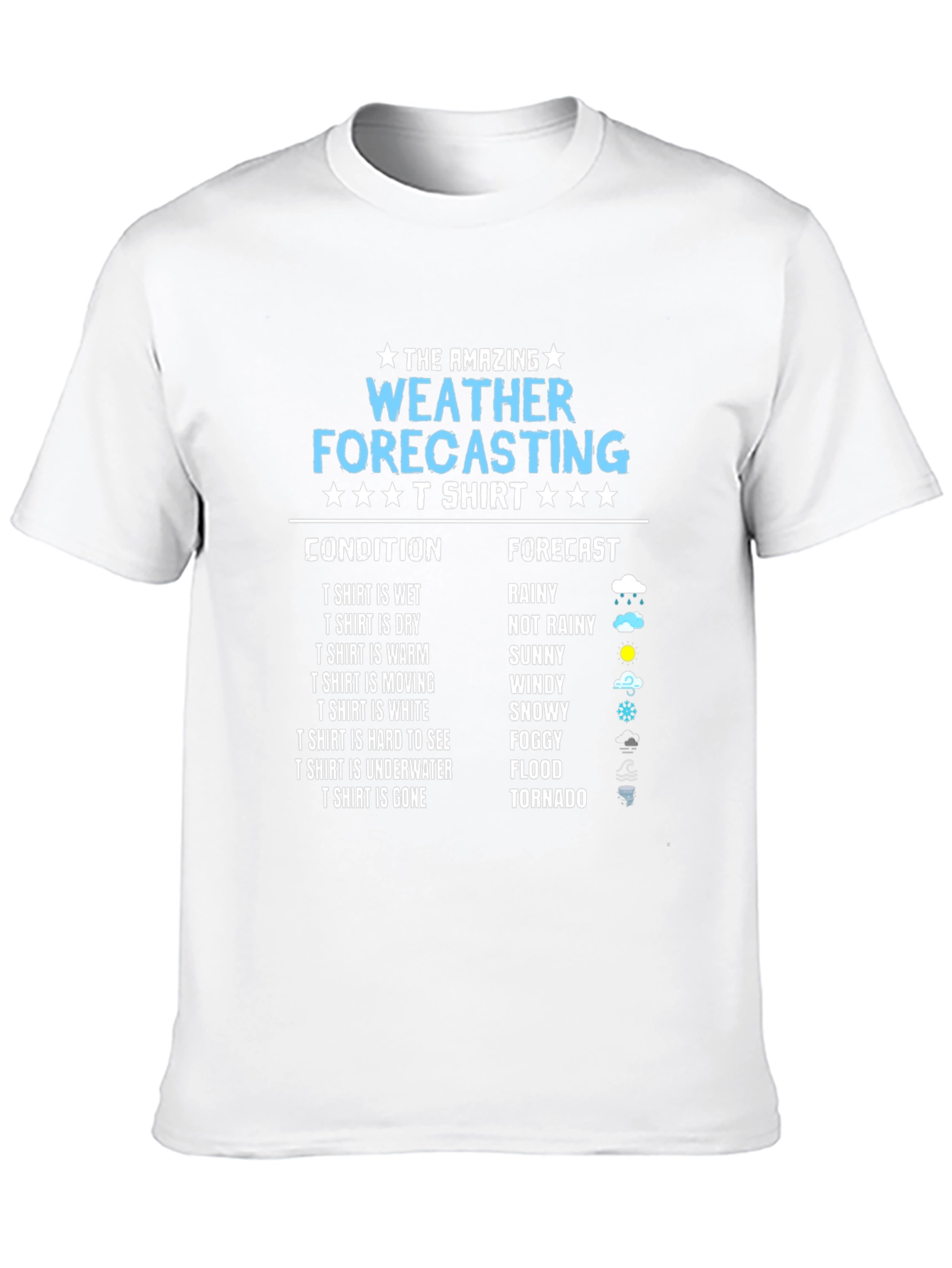 Black Amazing Weather Forecasting T-Shirt view 10