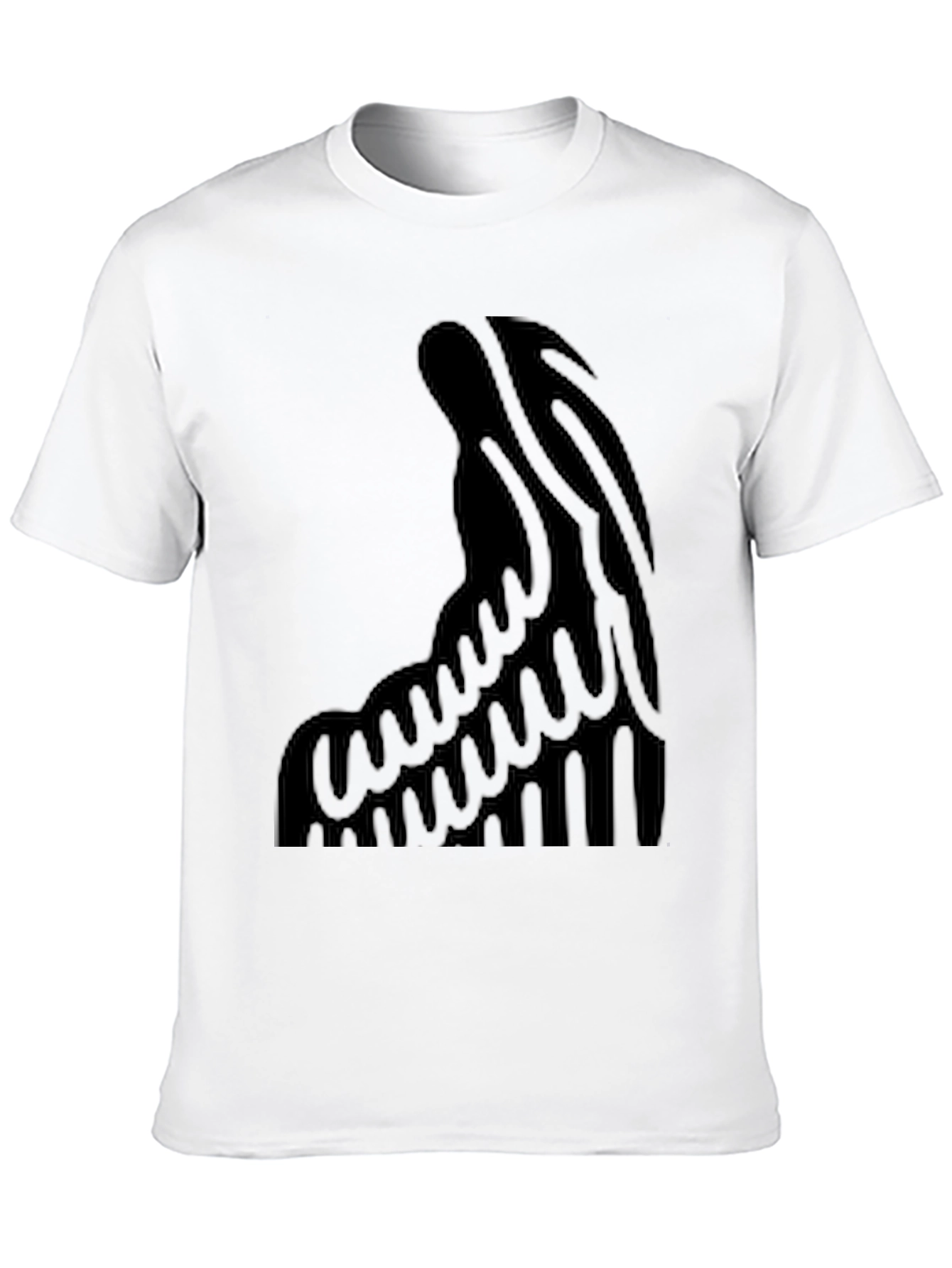 Black Black Graphic Tee - Abstract Design view 10