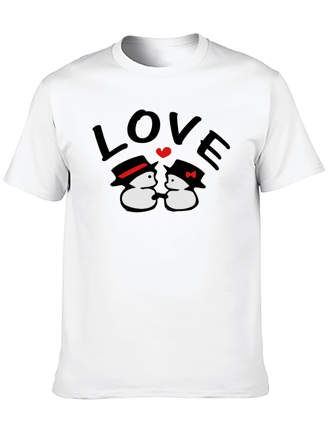 Black Snowman LOVE Graphic T-Shirt view 10