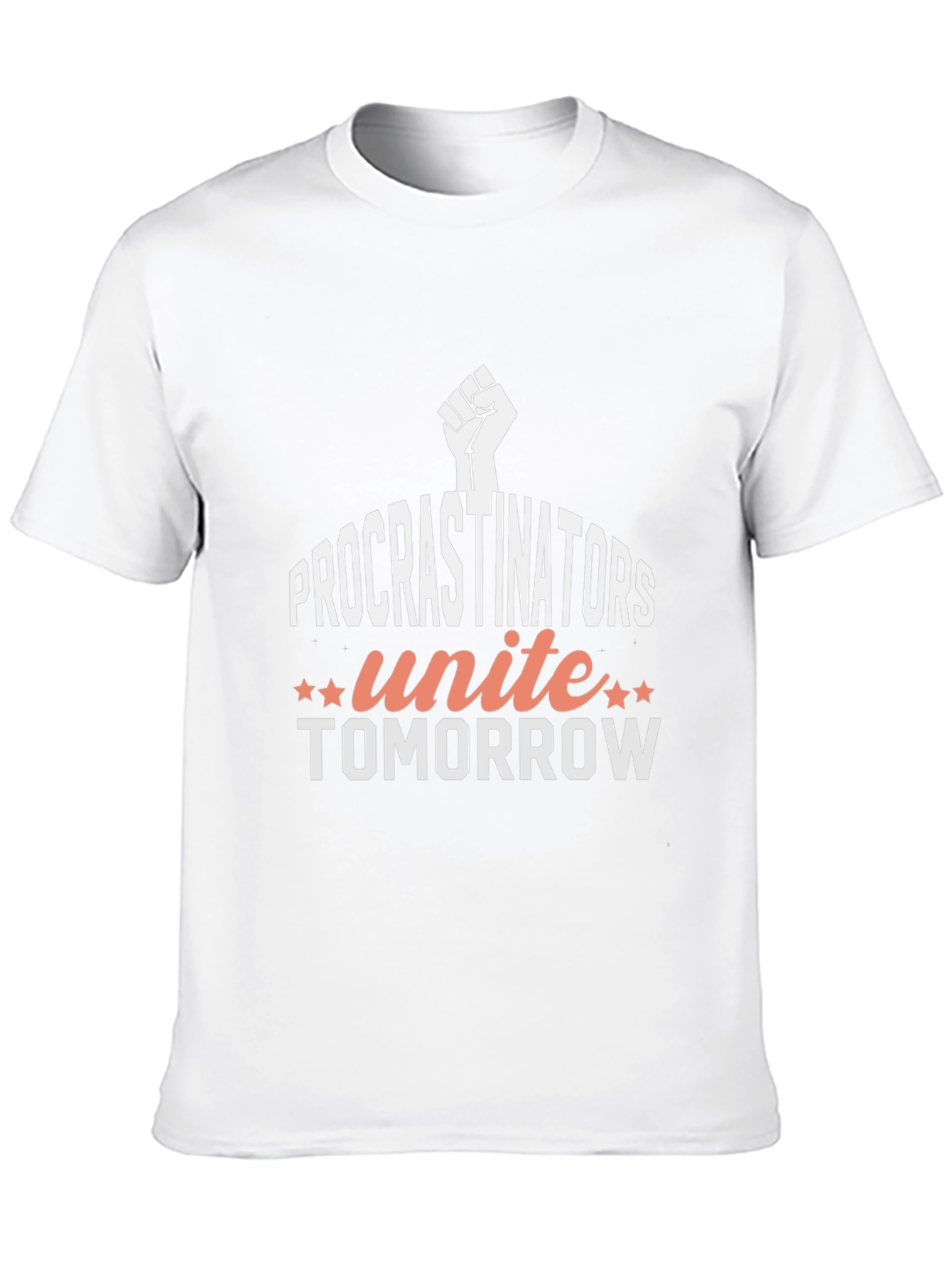 Black Procrastinators Unite Tomorrow Graphic T-Shirt view 10