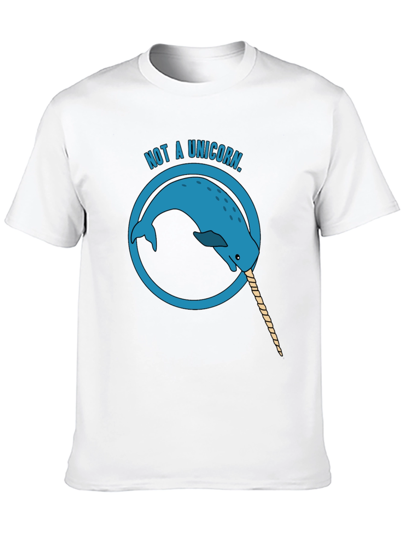 Black Not a Unicorn - Narwhal Graphic Tee - Men's Black T-Shirt view 10