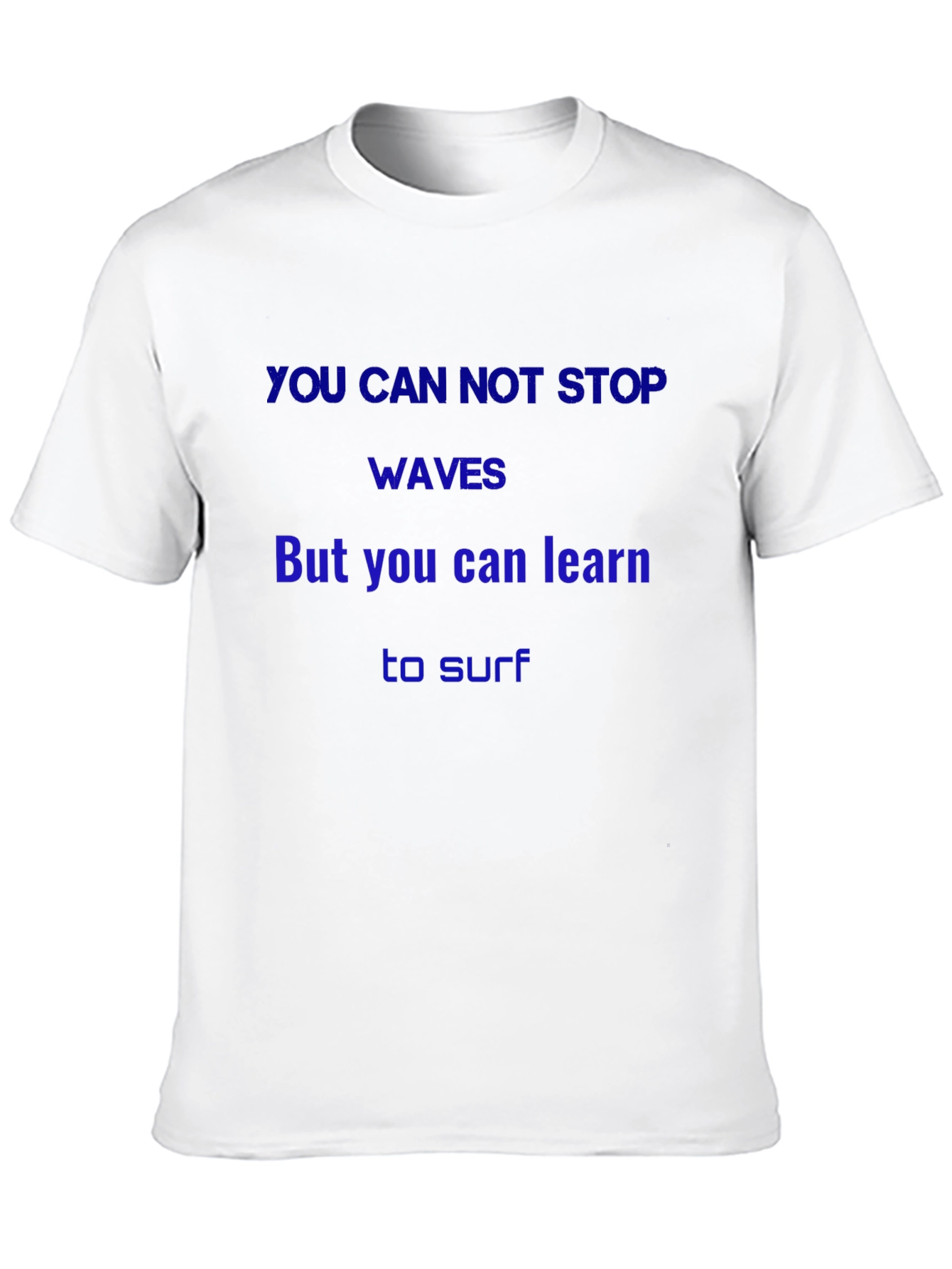 Black Inspirational Waves Graphic T-Shirt - Learn to Surf view 10