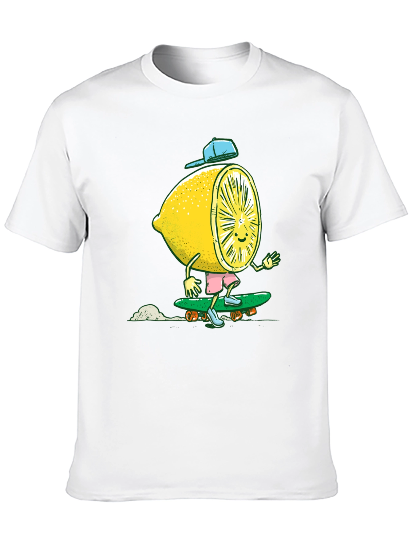 Black Lemon Skateboarder Graphic Tee - Cool Summer Style view 10