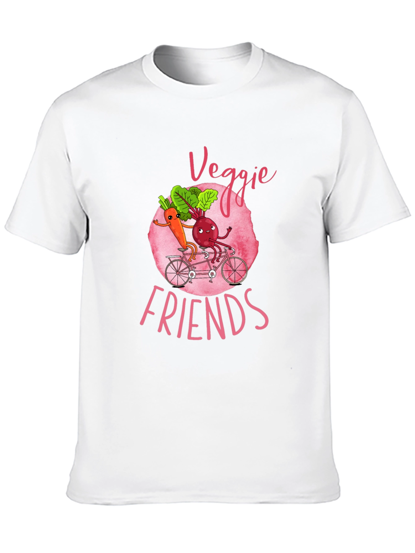 Black Veggie Friends Graphic T-Shirt - Cute Cartoon Design view 10