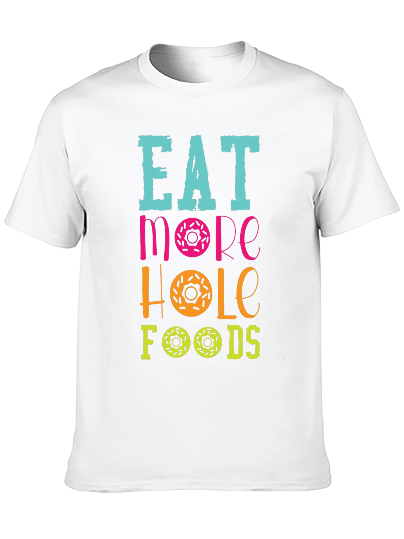 Black Eat More Hole Foods Donut T-Shirt view 10