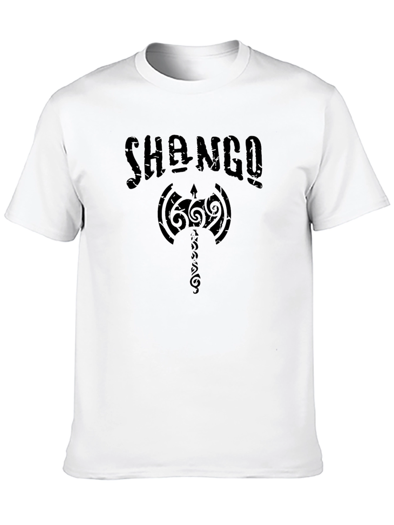 Black Shango Orisha Black Graphic T-Shirt view 10