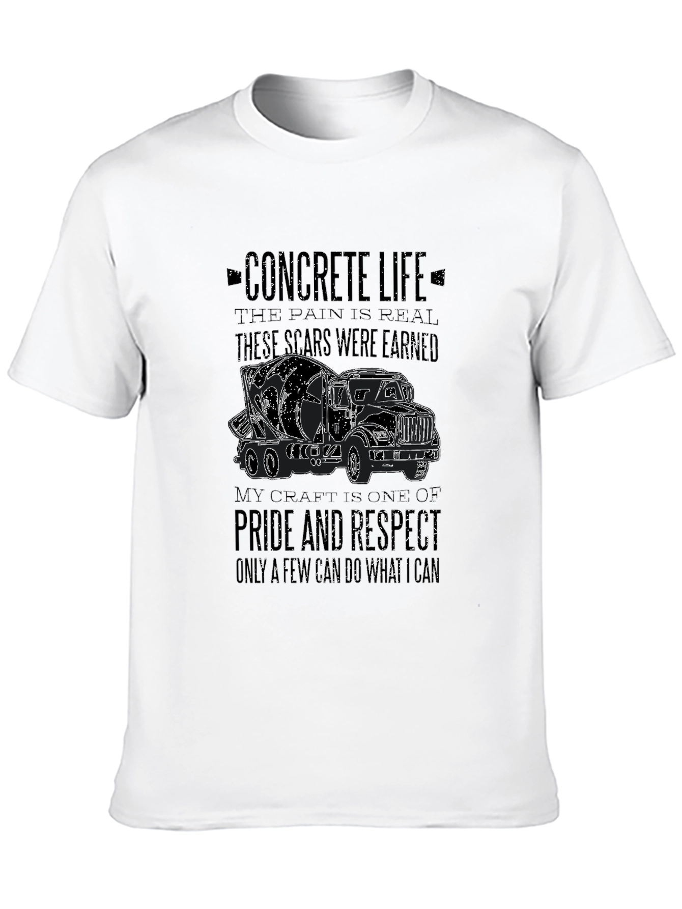 Black Concrete Life T-Shirt view 10