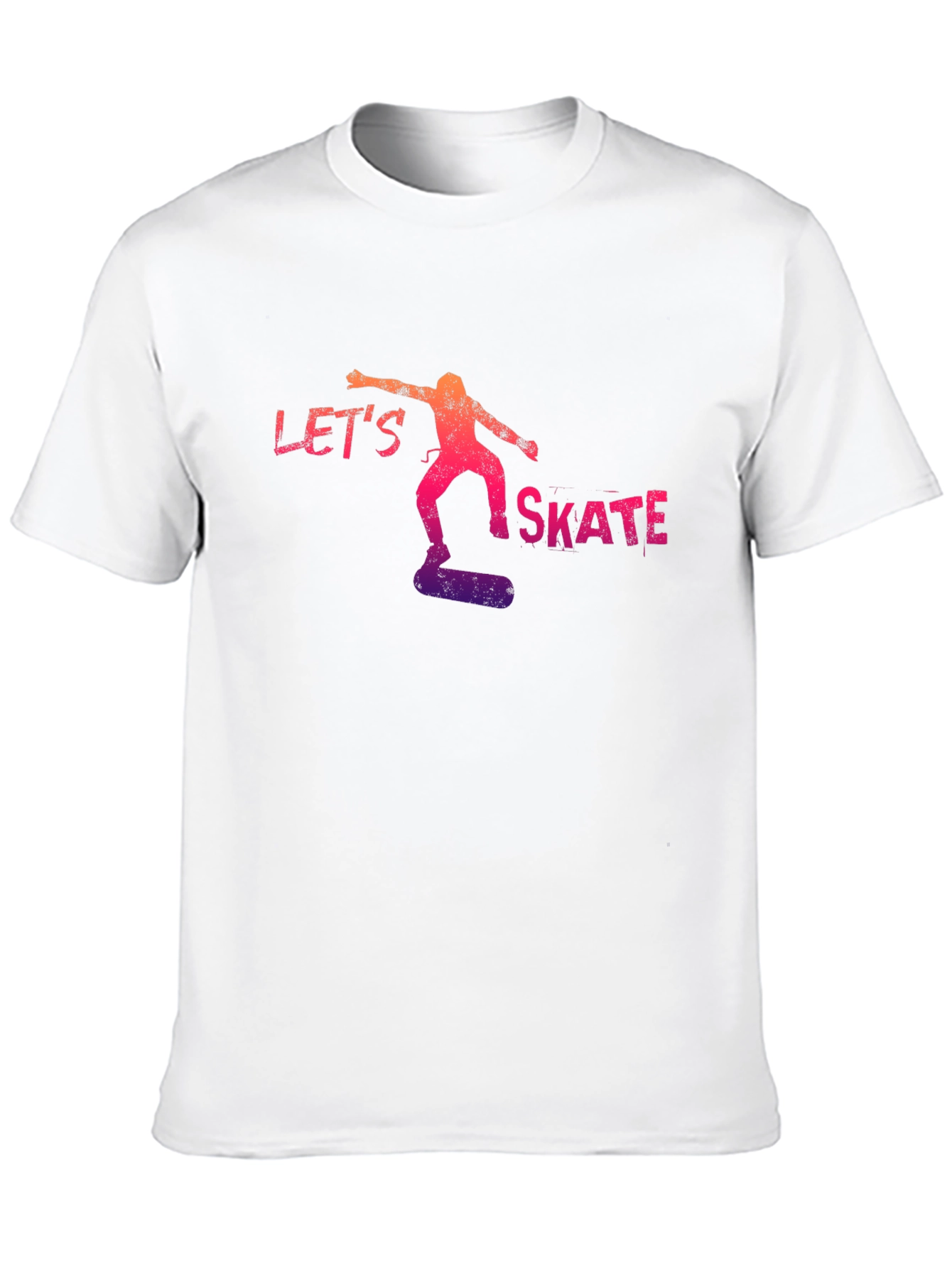 Black Let's Skate T-Shirt - Cool Skater Tee view 10