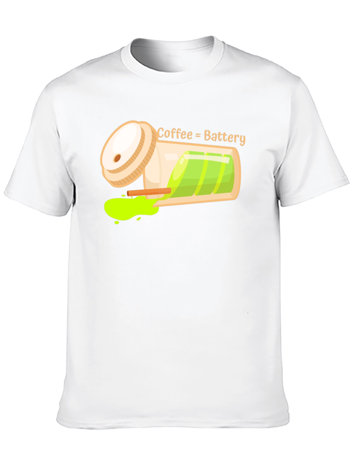 Black Coffee Battery Graphic T-Shirt - Recharge Your Day! view 10
