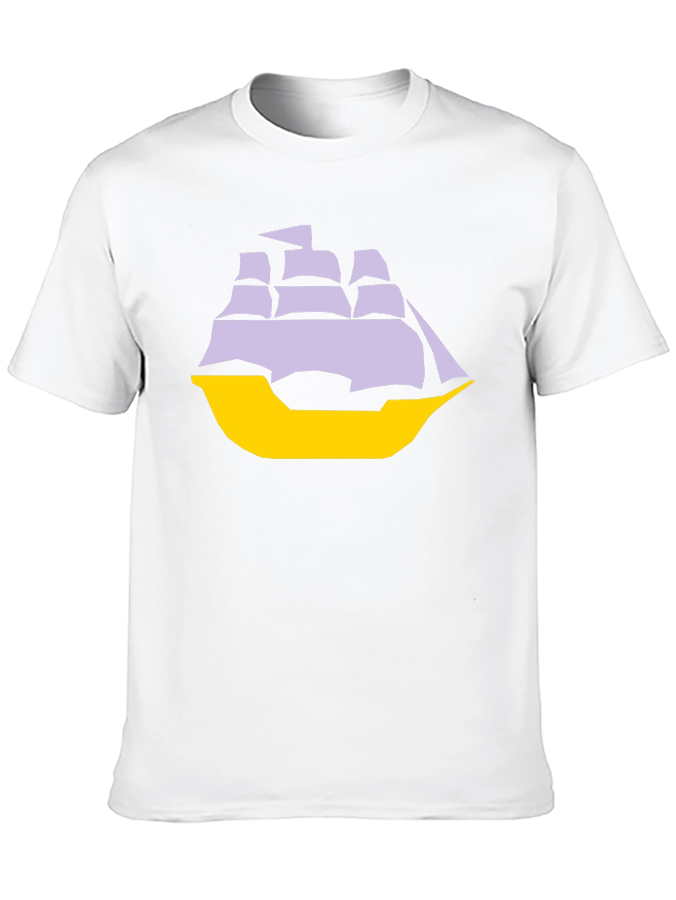 Black Sailboat Graphic Tee - Black Cotton Blend T-Shirt view 10