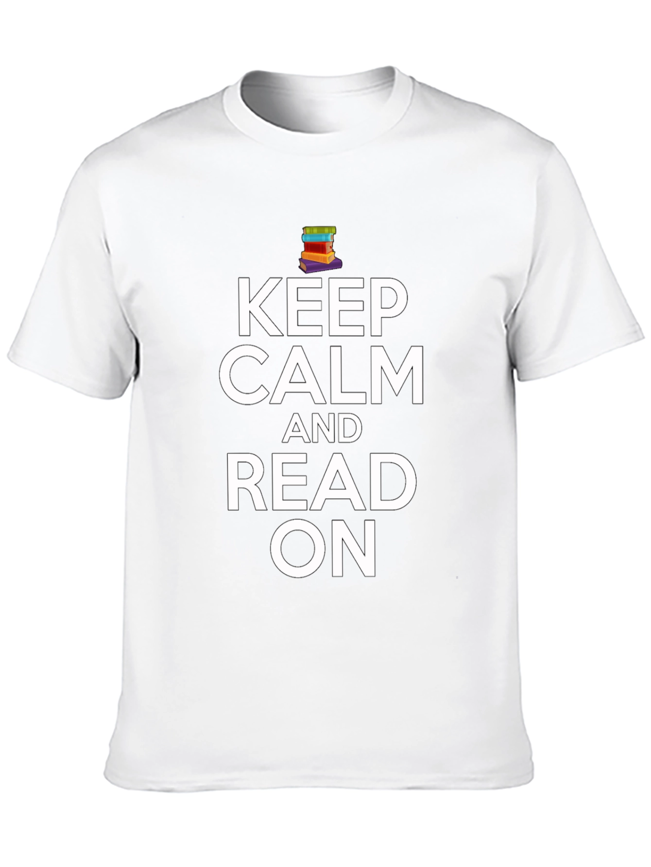 Black Keep Calm and Read On Black T-Shirt view 10